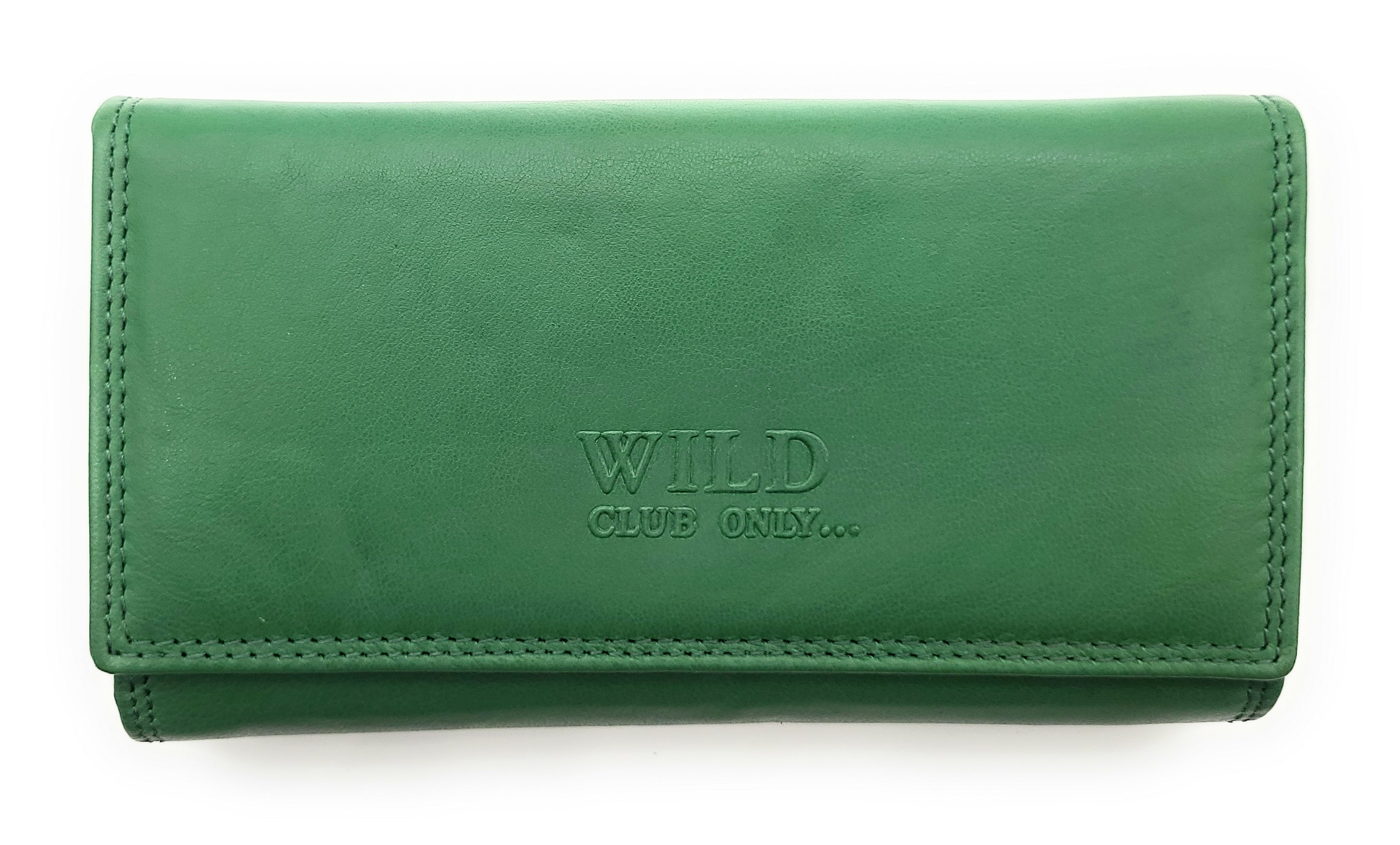 XXL Damenbörse Nappaleder RFID-Schutz – 18 Kartenfächer, Münzfach, Echtleder Geldbörse grün