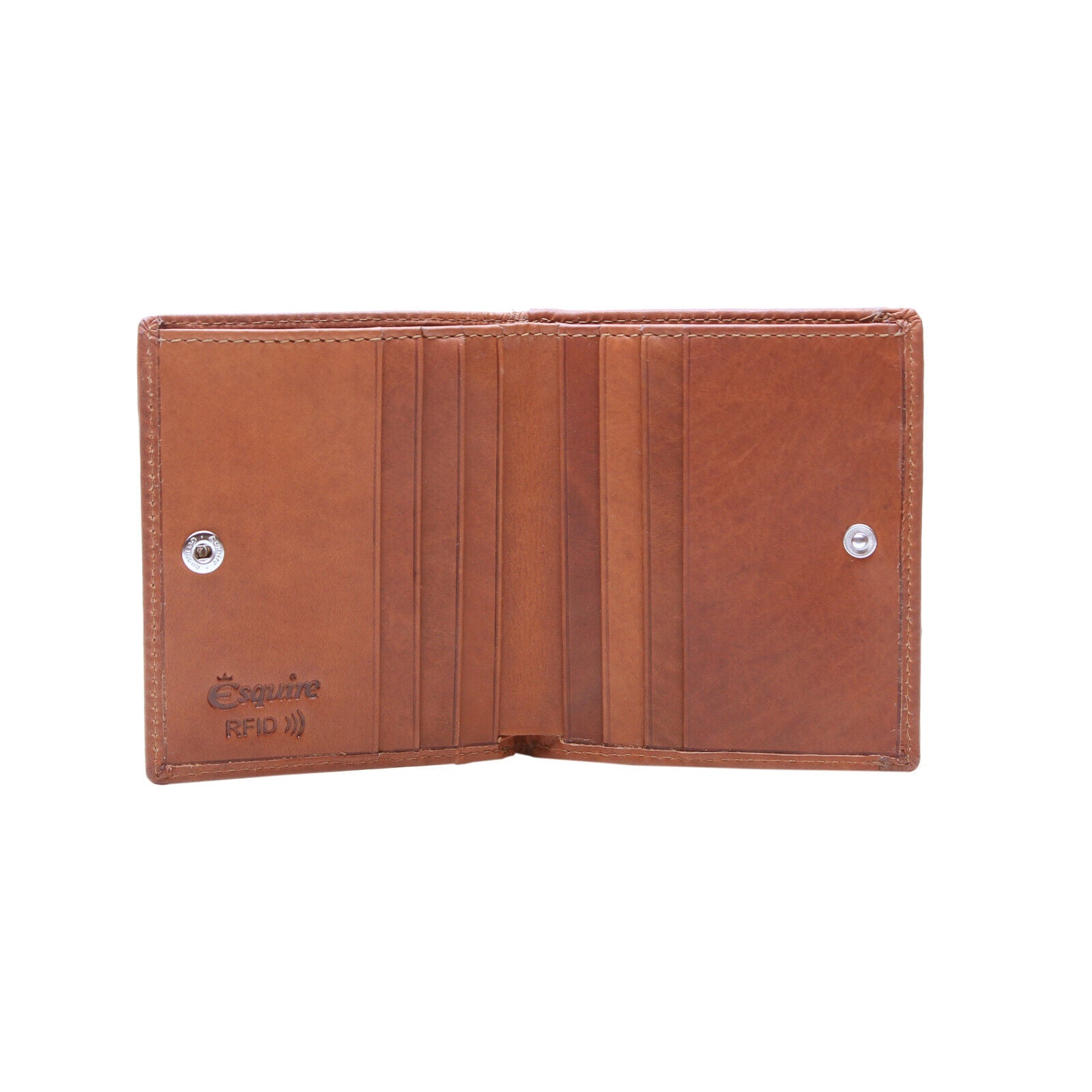 Esquire echt Leder Geldbörse Wiener Schachtel mit RFID Schutz "Dallas" braun