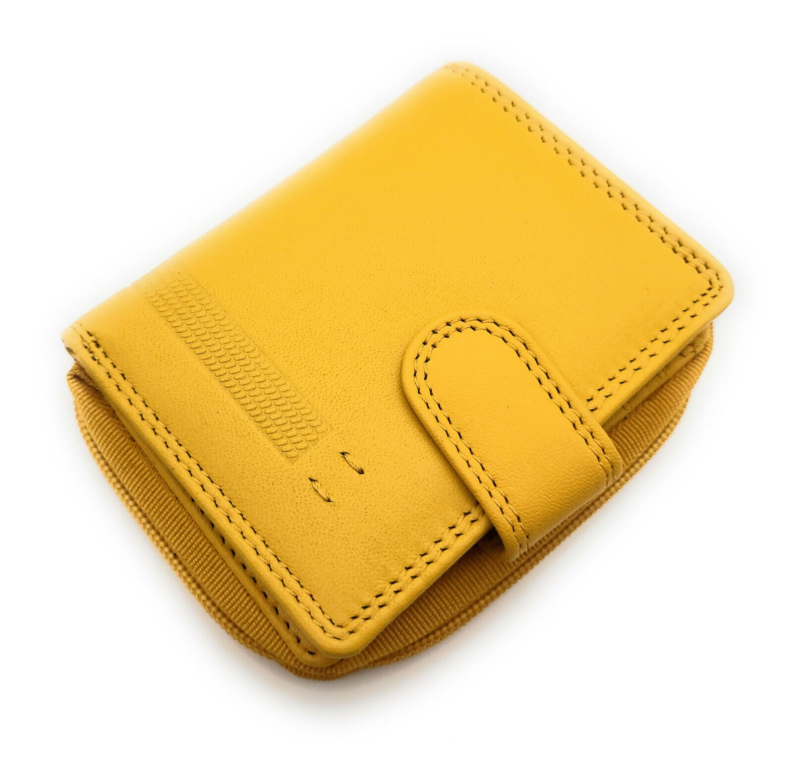Jockey Club Basic echt Leder Mini Geldbörse Portemonnaie mit RFID Schutz gelb