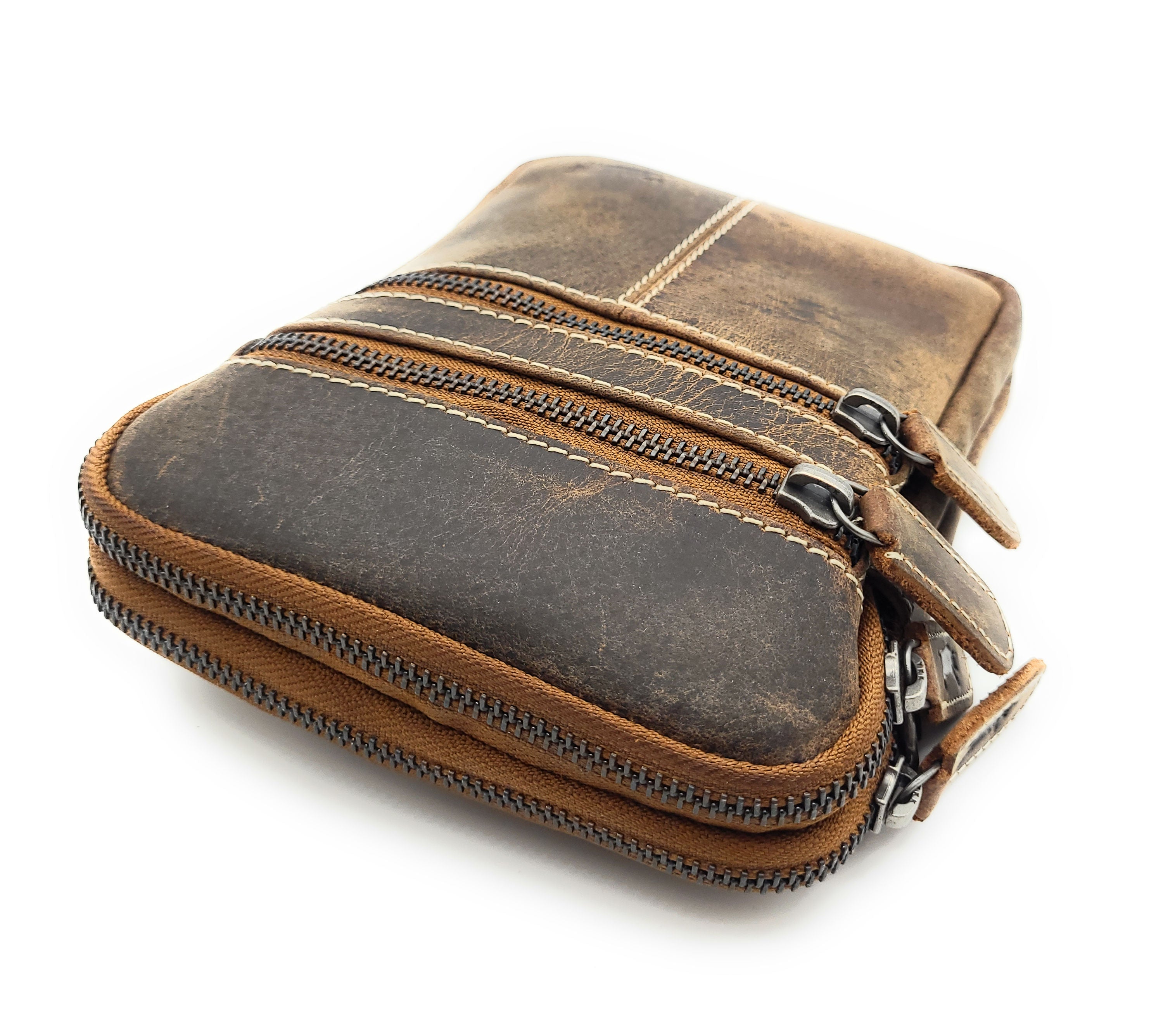 Umhängetasche Büffelleder Vintage Braun – Herren & Unisex | VEN-TOMY® Genuine Leather