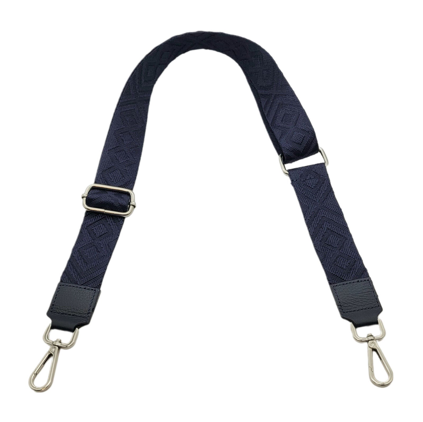 Ersatz Taschengurt Schultergurt Tragegurt Schulterriemen 4cm made in Italy navy blau silber