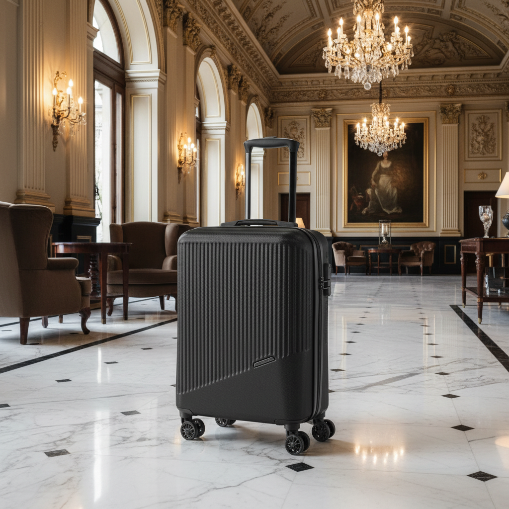 Travelite Bali Handgepäck S Trolley Koffer 55cm 4 Rad / Rollen Hartschale schwarz