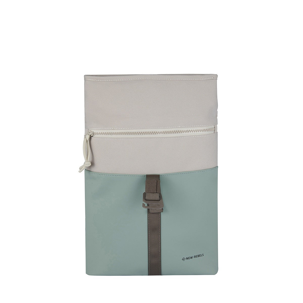 New Rebels Backham Roll Up Rolltop City Rucksack Los Angeles wasserabweisend Grün Beige