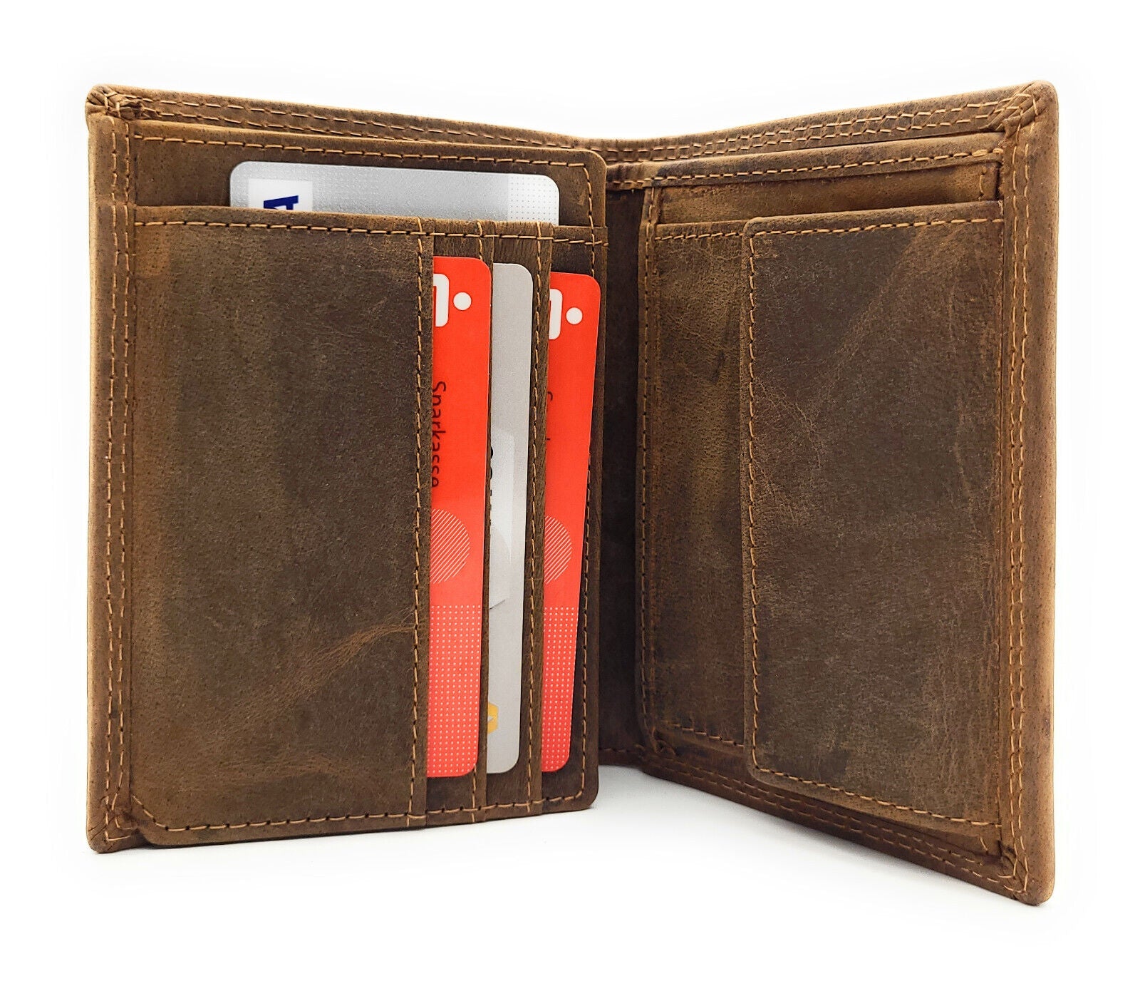 echt Leder Geldbörse RFID Schutz Hunterleder Portemonnaie Adlerkopf