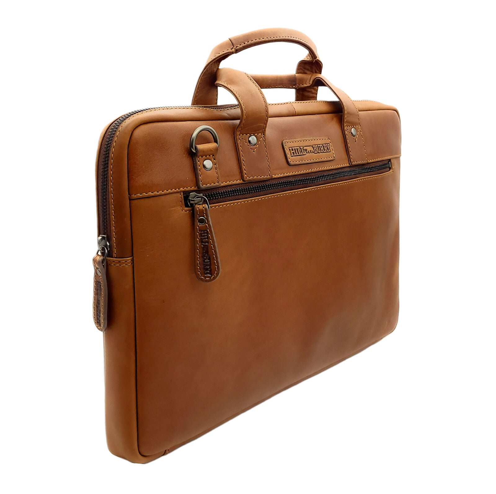 Hill Burry Echtleder Business-Tasche | Premium Laptoptasche 15,6 Zoll