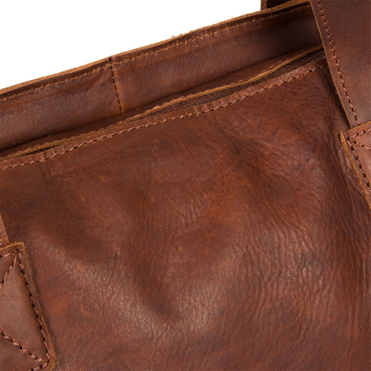 Justified Bags großer echt Leder Damen Shopper Handtasche Schultertasche Nynke vintage braun