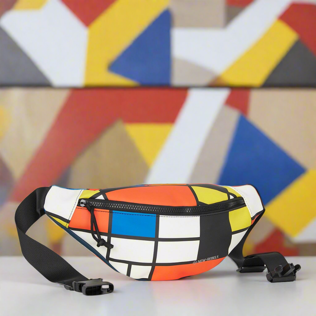 New Rebels Brooklyn Waistbag – Bauchtasche im Mondrian-Stil, wasserabweisend & leicht