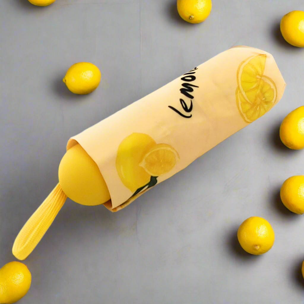 Mini Regenschirm Taschenschirm Schirm klein & kompakt Lemons Zitronen