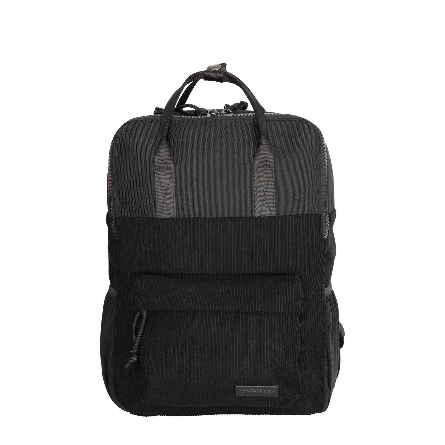 New Rebels Rucksack Ribbi Springfield mit Kordoptik und Tabletfach schwarz