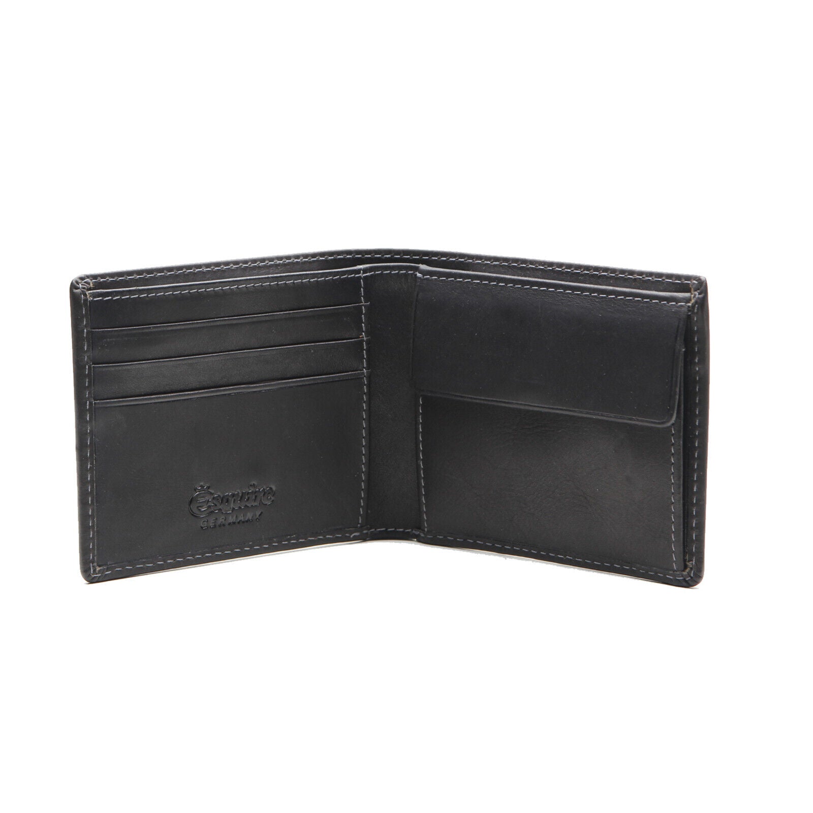 Esquire kompakte echt Leder Geldbörse Portemonnaie mit RFID Schutz schwarz