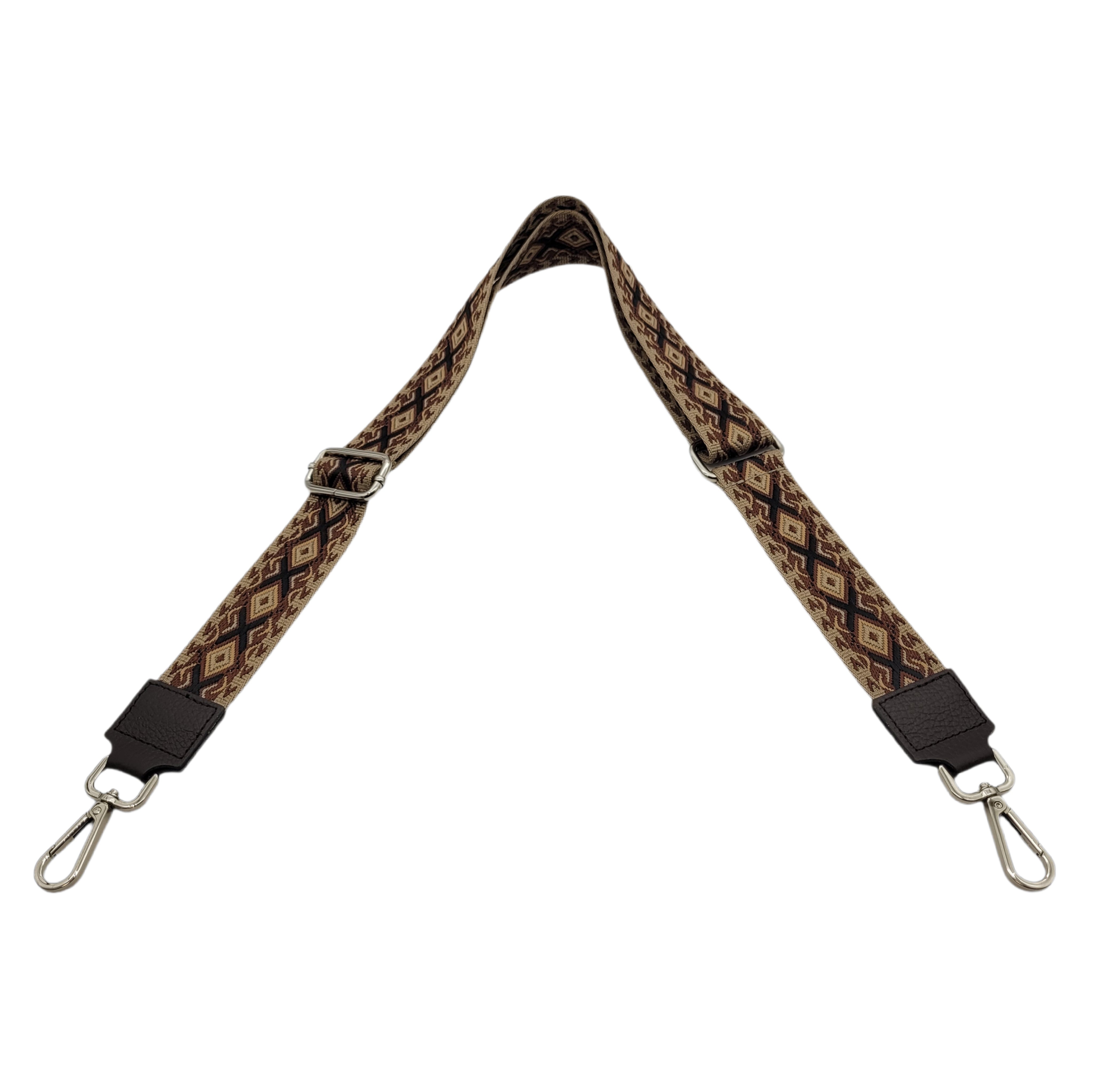 Ersatz Taschengurt Schultergurt Tragegurt Schulterriemen 4cm made in Italy braun