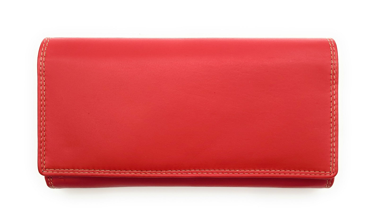 Jockey Club echt Leder Damen Geldbörse Portemonnaie Geldbeutel Nappaleder Rio rot / bunt