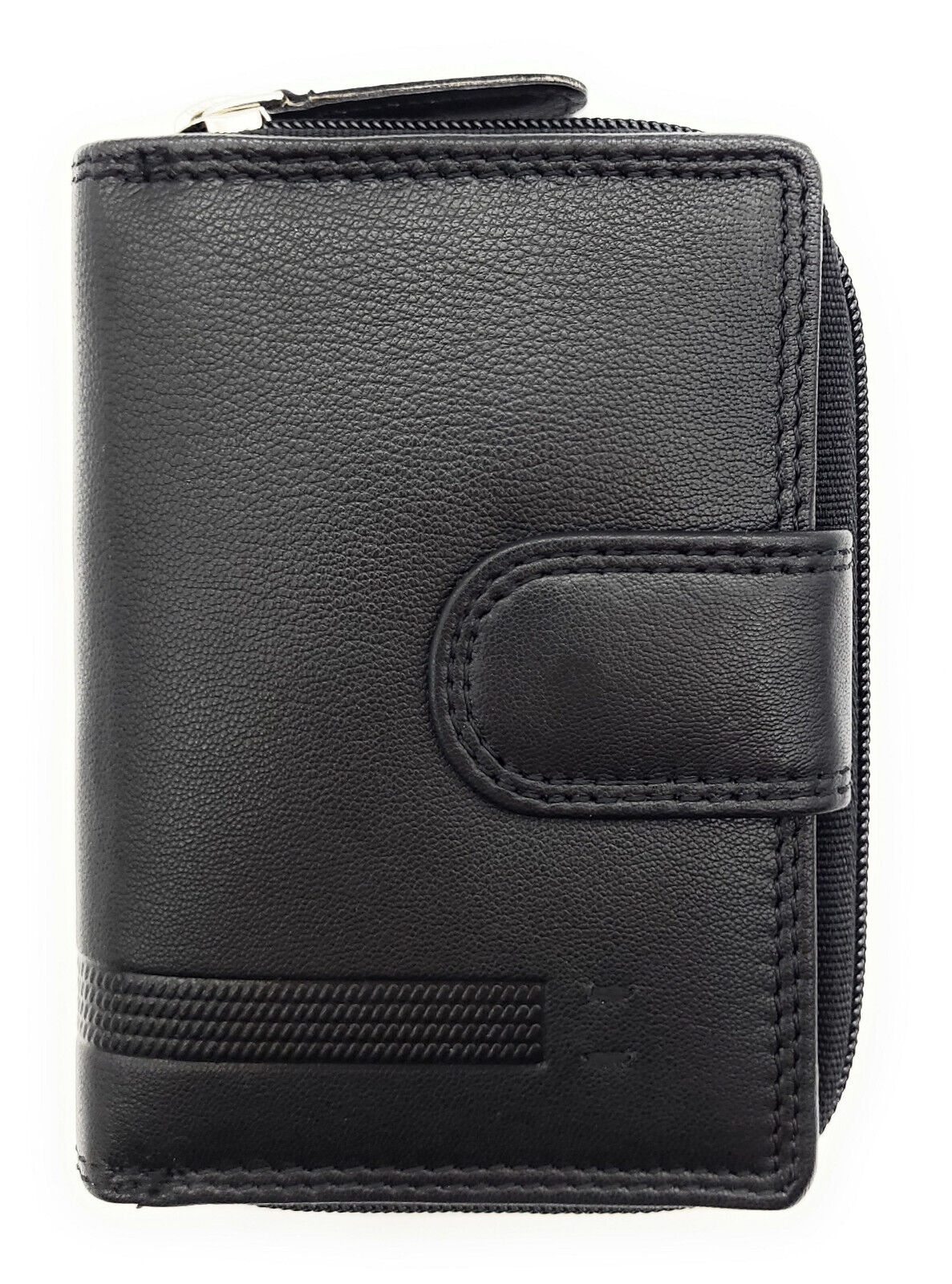 Jockey Club Basic echt Leder Geldbörse Portemonnaie mit RFID Schutz schwarz