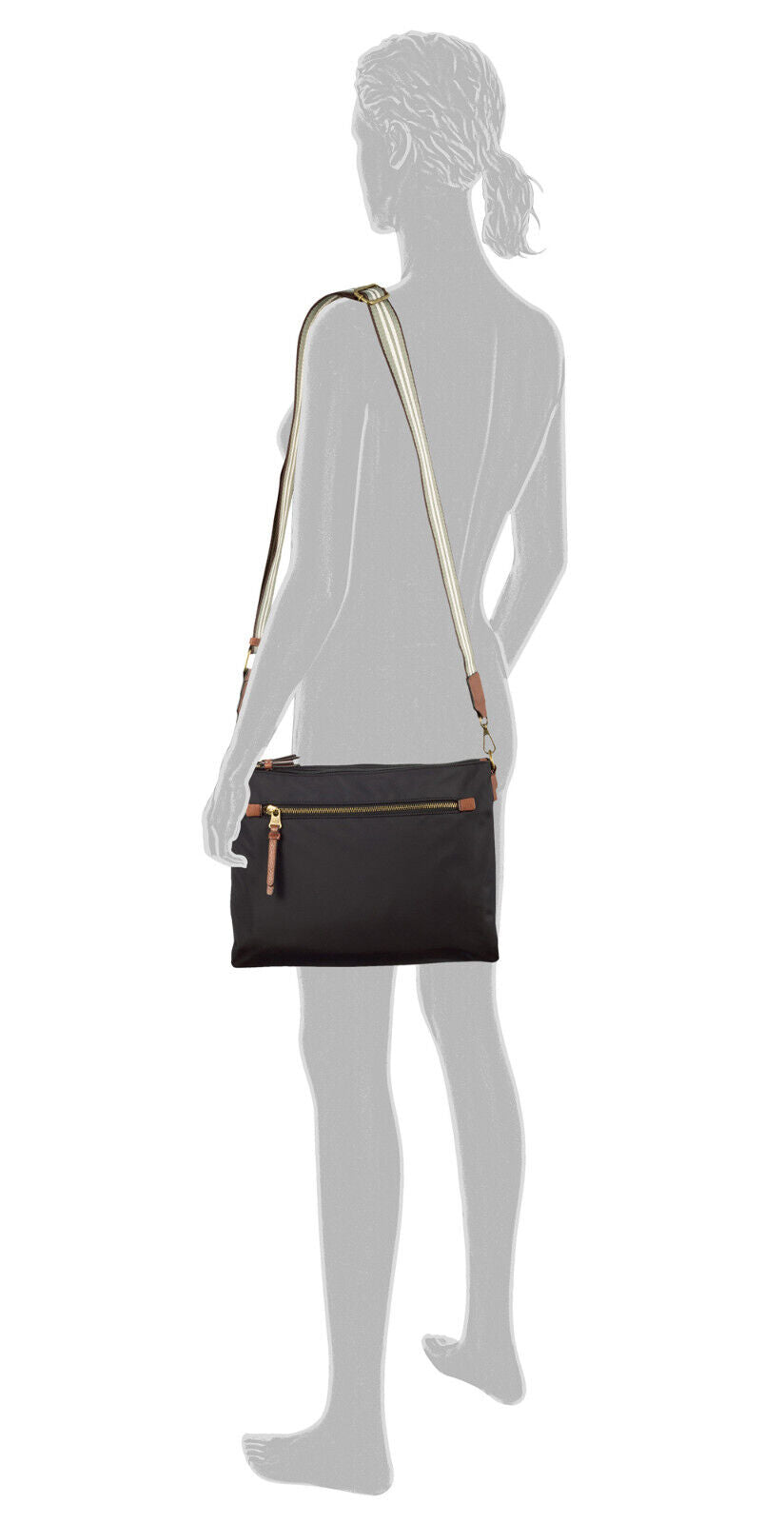 Camel Active Umhängetasche BARI M – Funktionale Tasche mit Fahrradbefestigung schwarz