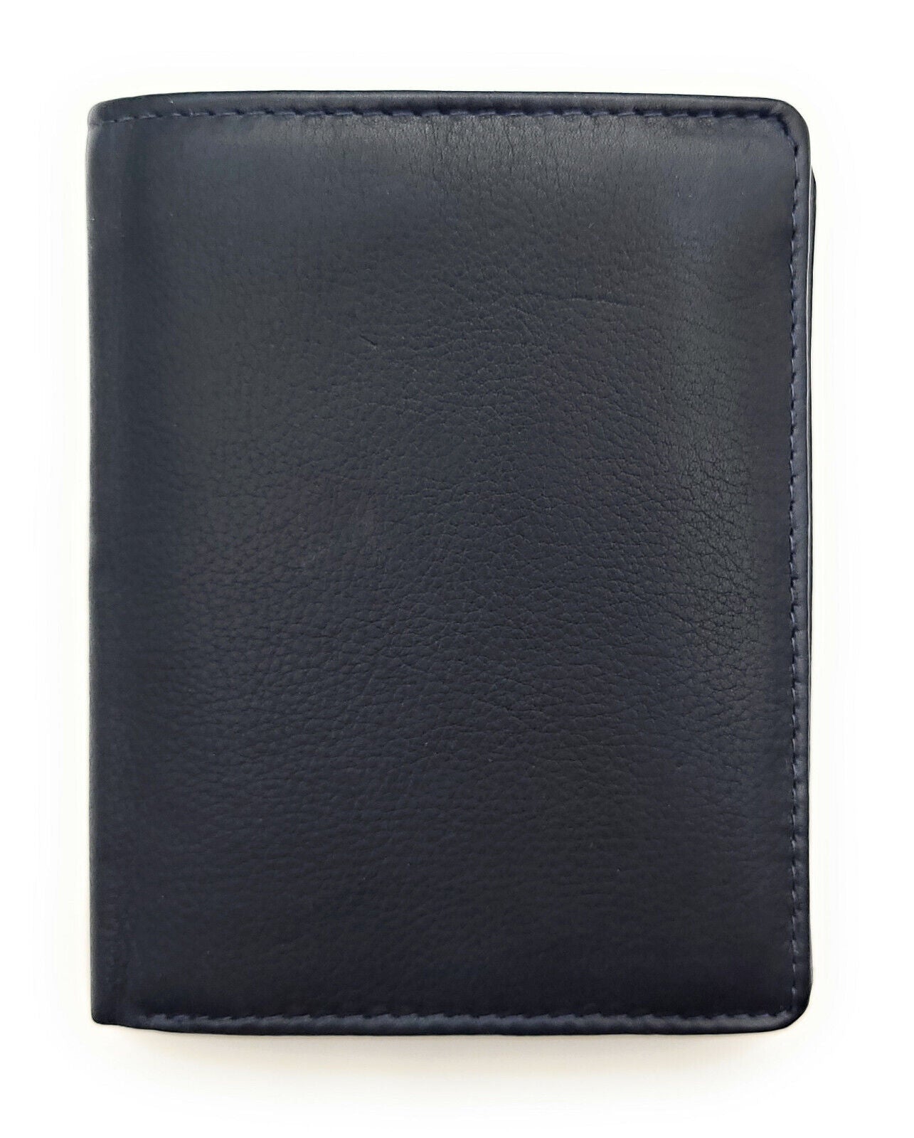 Jockey Club klassische echt Leder Geldbörse Portemonnaie mit RFID Schutz gewachstes Rindleder navy blau