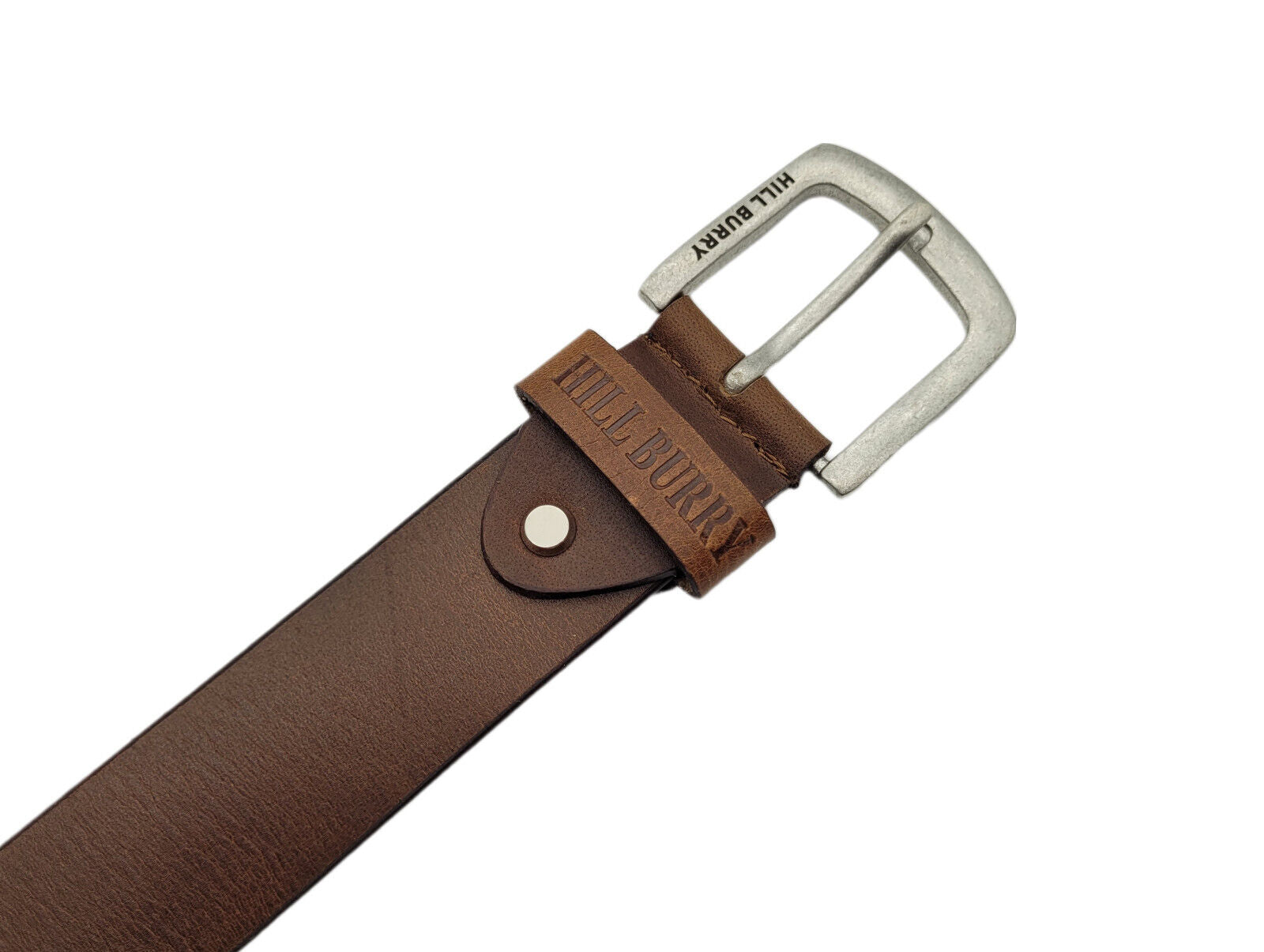 Hill Burry echt Leder Herren Gürtel 115cm (Taille) 40mm breit kürzbar Vollleder braun