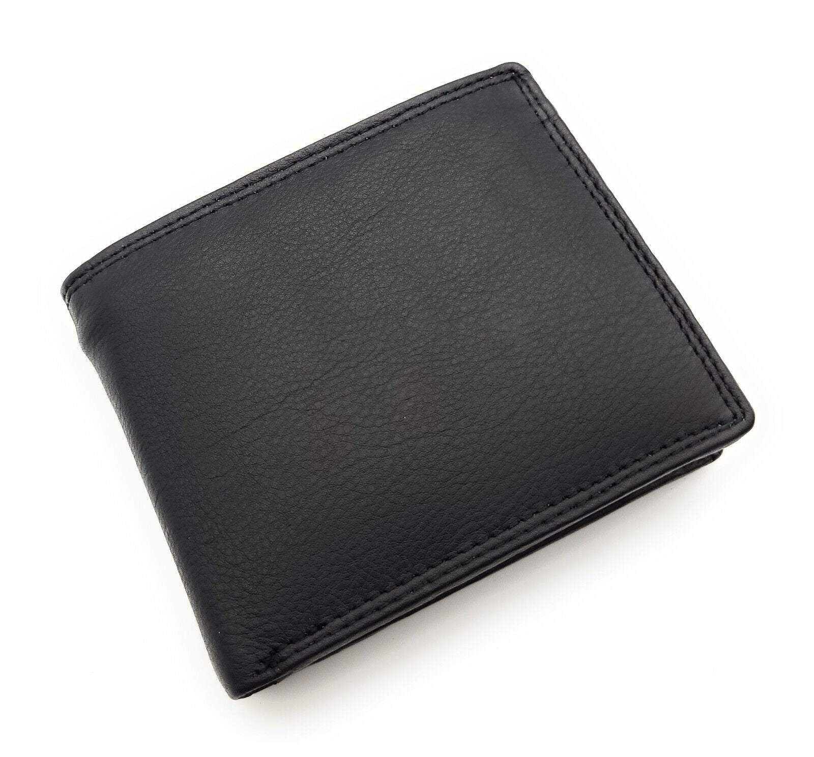 Herren Geldbörse aus echtem Rindnappa-Leder mit RFID-Schutz & Reißverschlussfach – Klassische Lederbörse mit Münzfach, 10 Kartenfächern & Geschenkbox