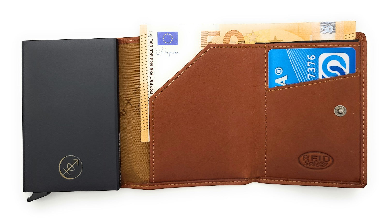 The Chesterfield Brand echt Leder Kreditkartenetui Geldbörse Palma cognac braun