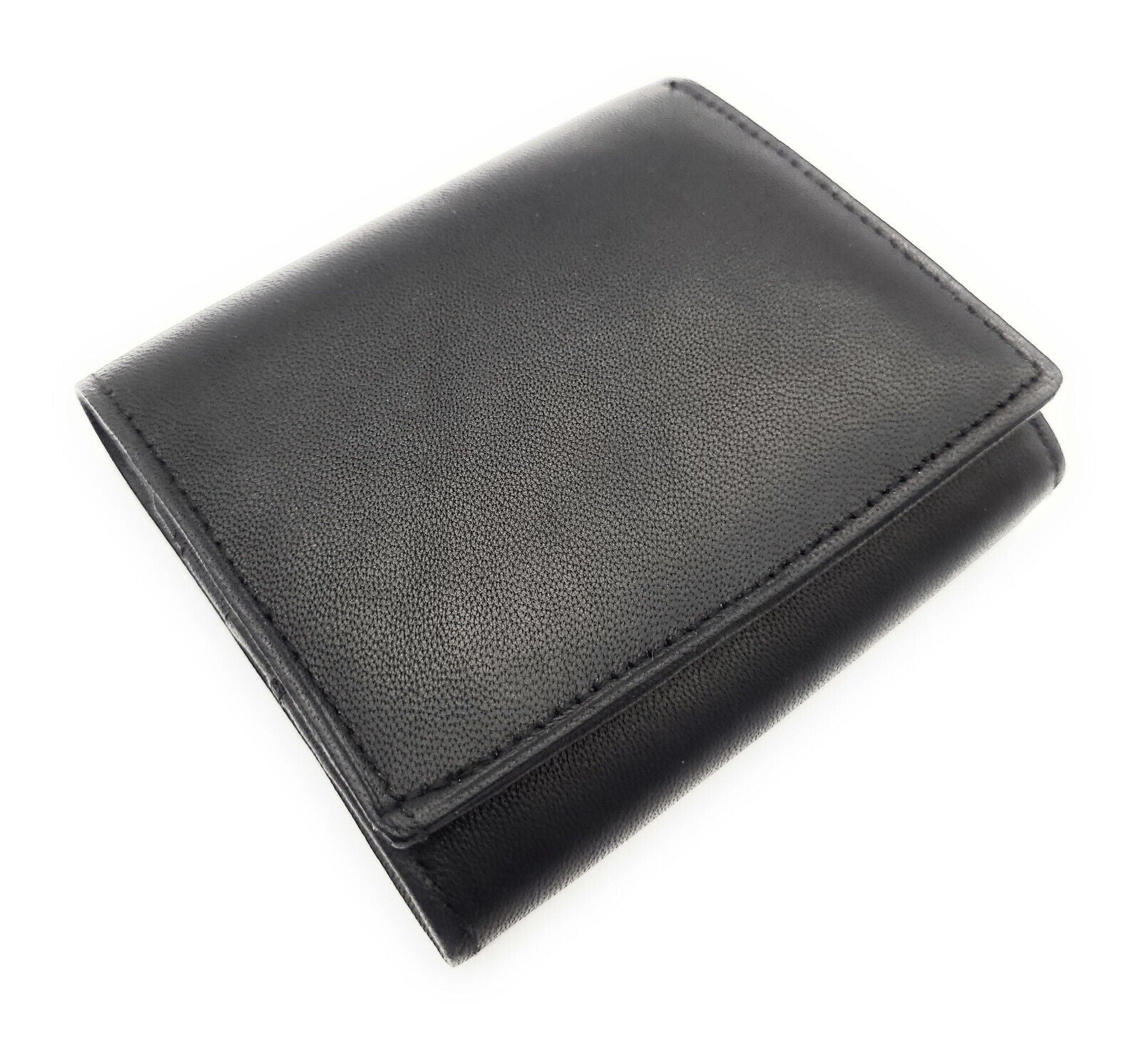 Lemasi kleine Geldbörse Portemonnaie Geldbeutel Wiener Schachtel Nappaleder schwarz