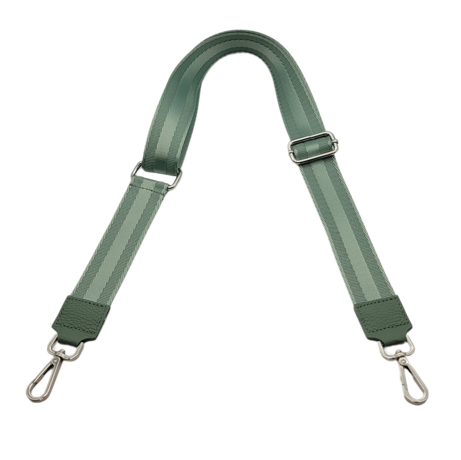 Ersatz Taschengurt Schultergurt Tragegurt Schulterriemen 4cm made in Italy grün silber