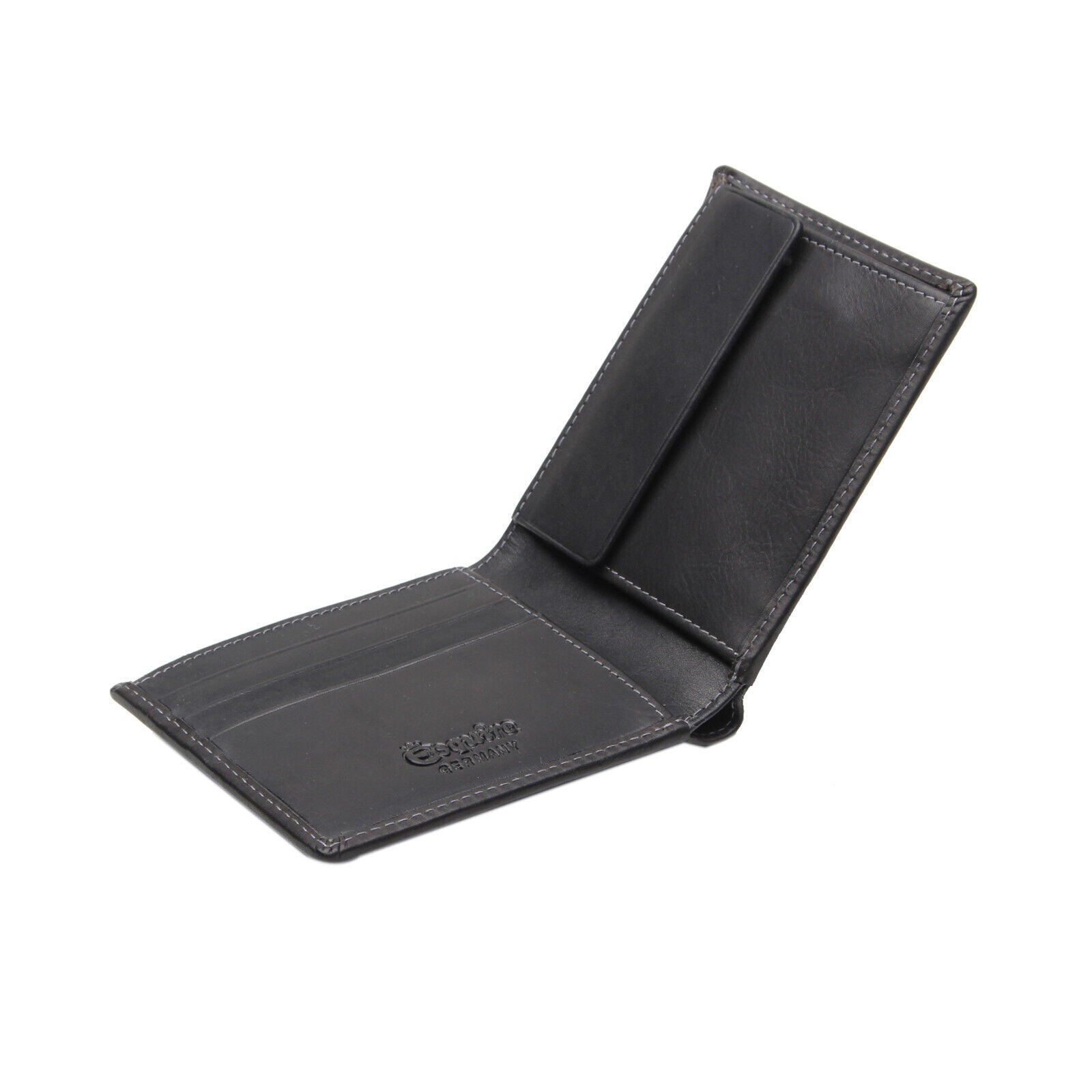 Esquire kompakte echt Leder Geldbörse Portemonnaie mit RFID Schutz schwarz