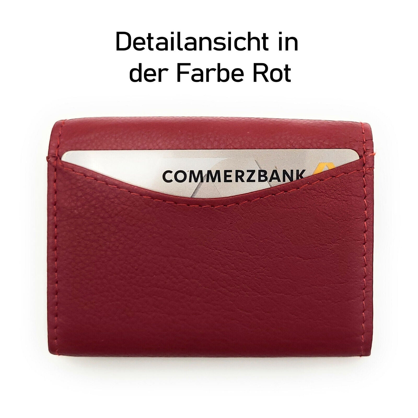 Jockey Club echt Leder Mini Geldbörse Wickelbörse Urlaubsbörse mit RFID Schutz schwarz beere