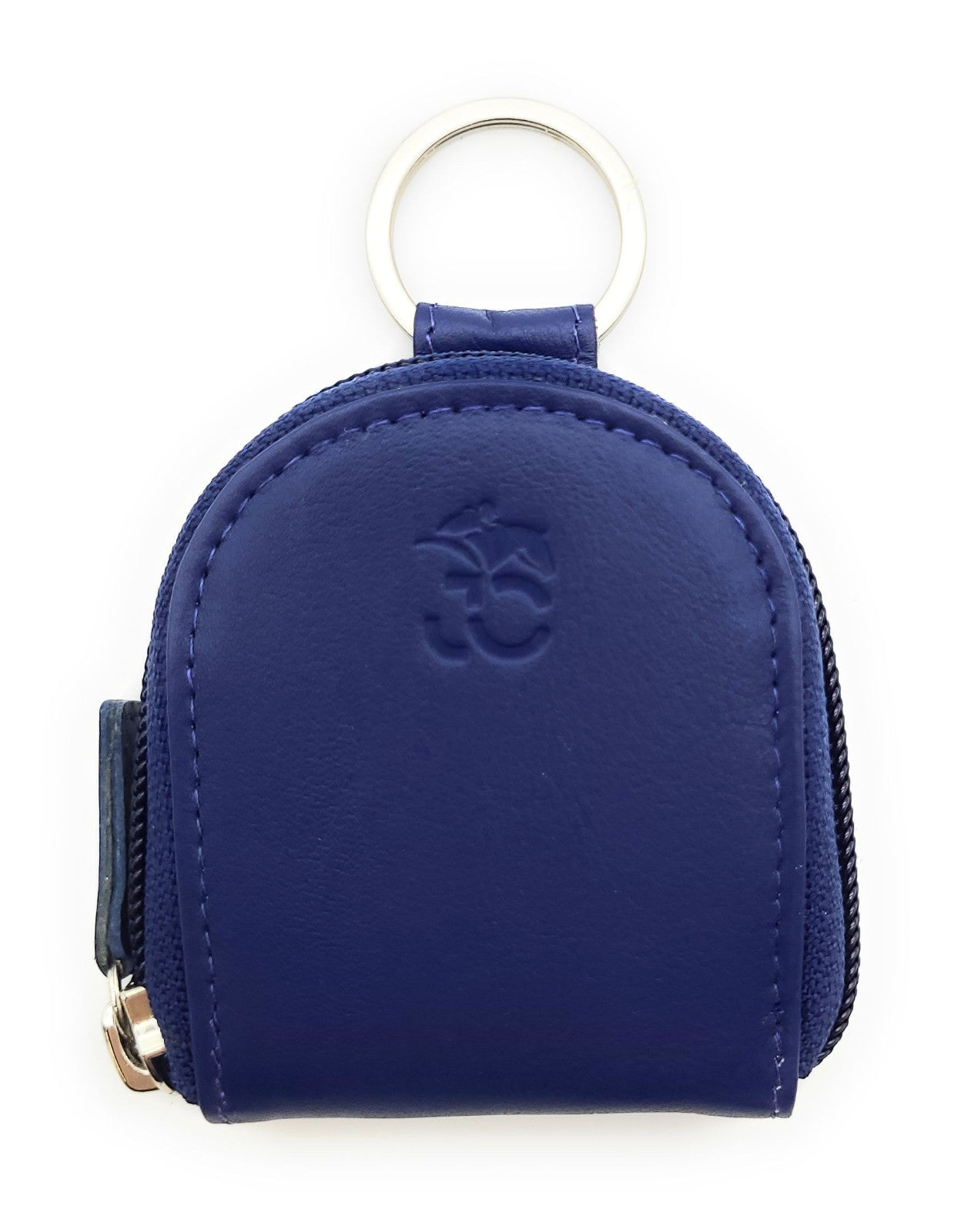 Jockey Club Nappaleder-Münzbörse mit Schlüsselring und Reißverschluss – Kompakte Geldbörse