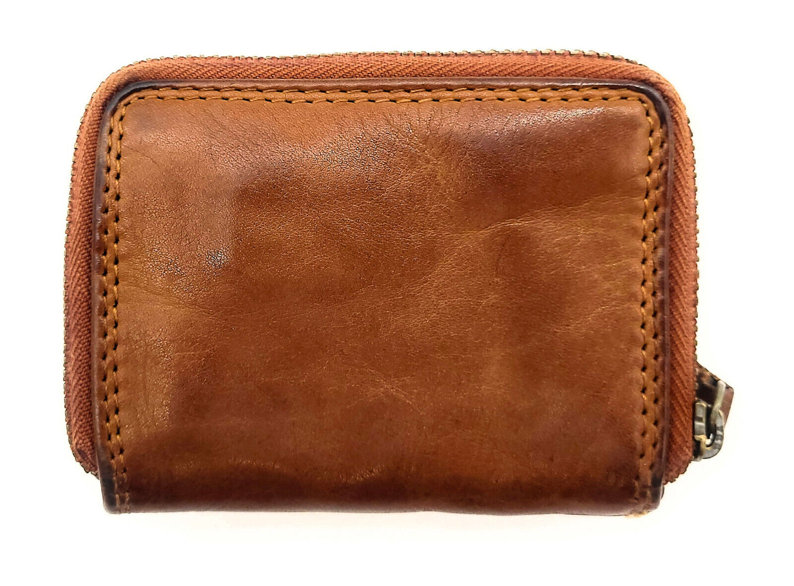 Hill Burry Mini echt Leder Geldbörse Portemonnaie RFID Schutz Waschleder cognac