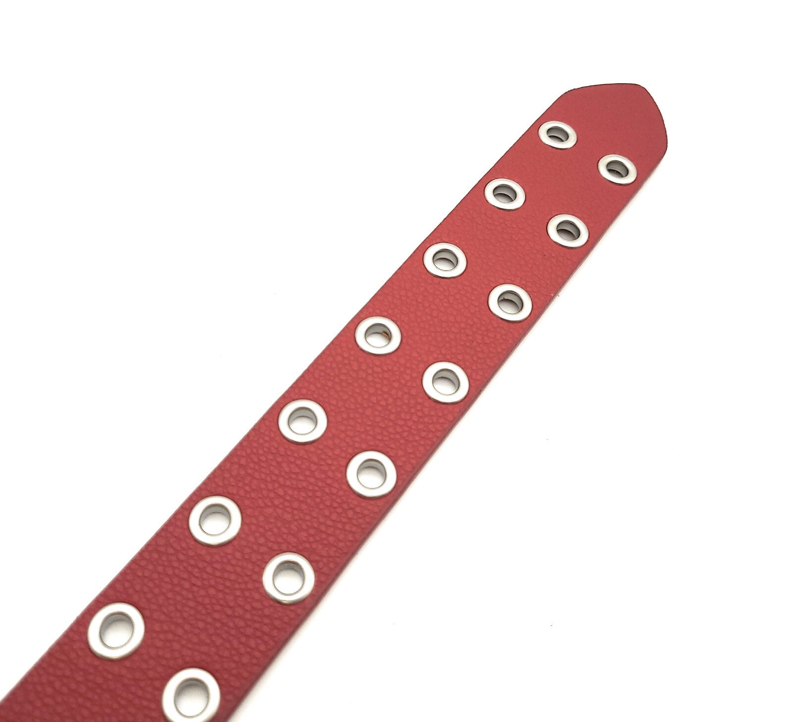 2-Loch Nietengürtel Ösen Gürtel Jeansgürtel Damen Herren echt Leder & PU 105cm rot (90cm Bundweite)
