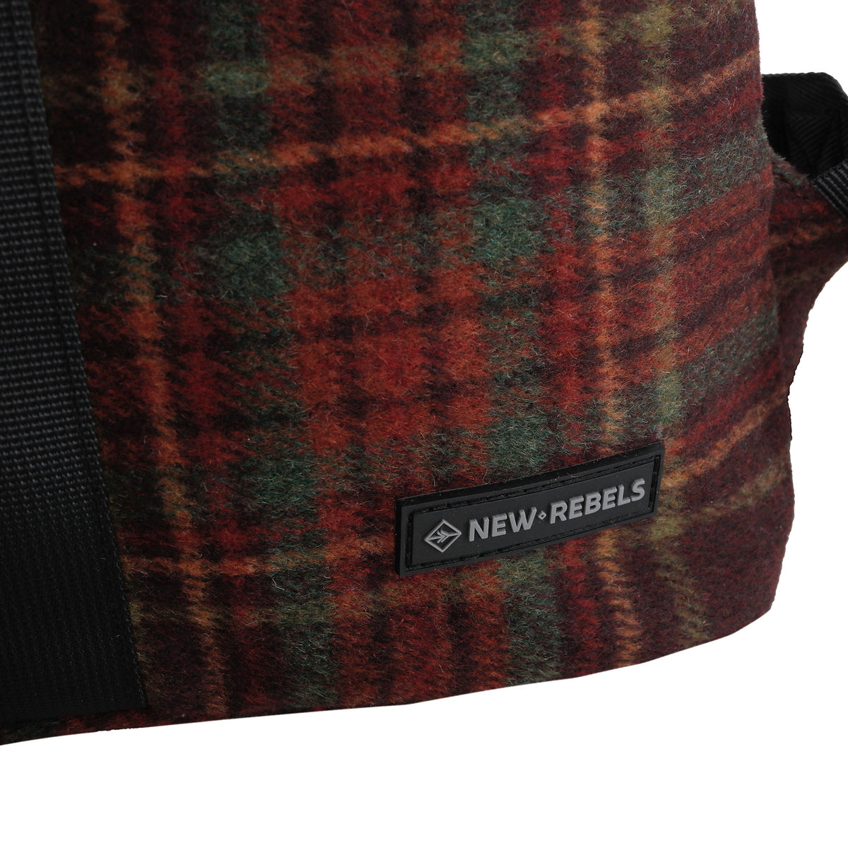 New Rebels Ribbi Roll Up Rolltop City Rucksack Los Angeles Scott Flanell karo burgundy
