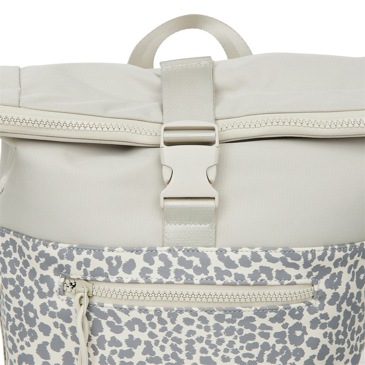 New Rebels Roll Up Rolltop Kurier Rucksack New York, wasserabweisend, Laptopfach Leopard