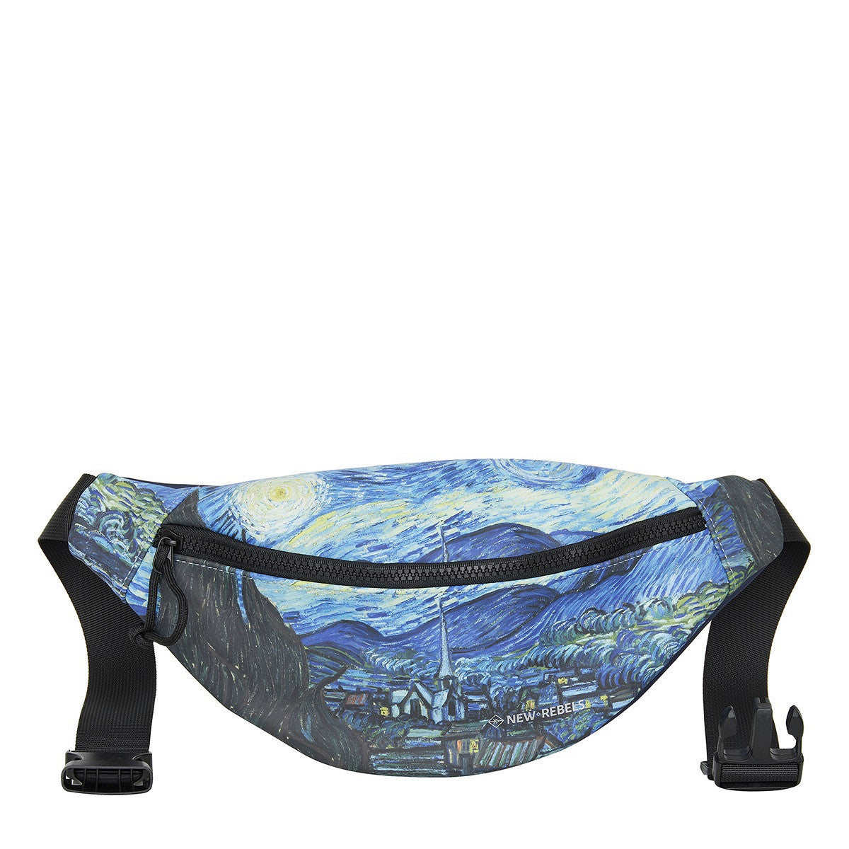 New Rebels Brooklyn Waistbag – Bauchtasche mit Van Gogh Sternennacht, wasserabweisend & leicht