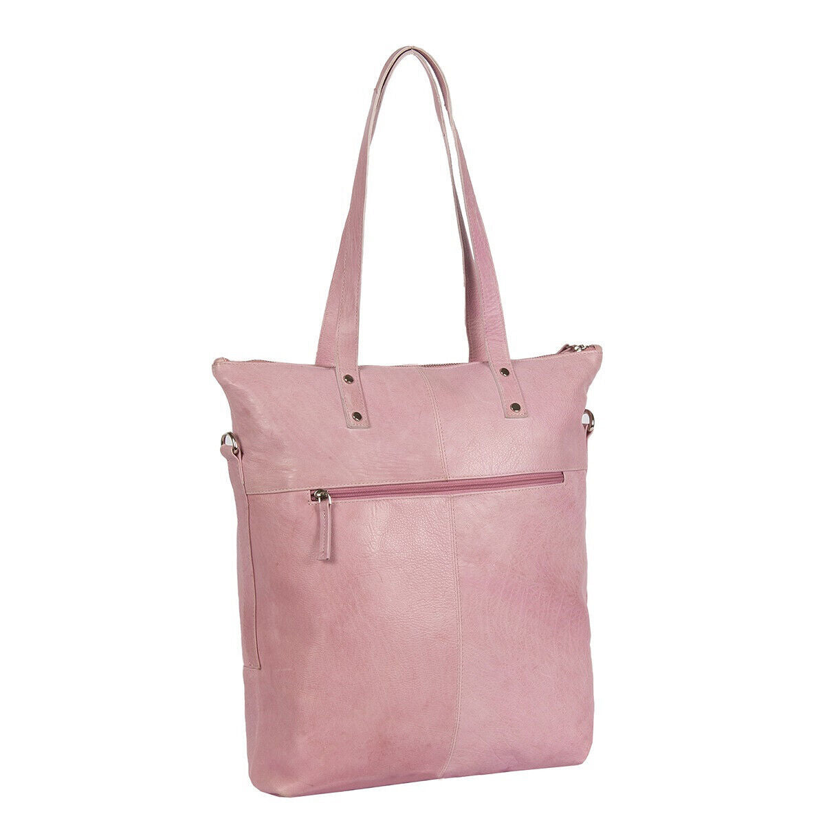 großer echt Leder Damen Shopper Handtasche Schultertasche Penelope rosa