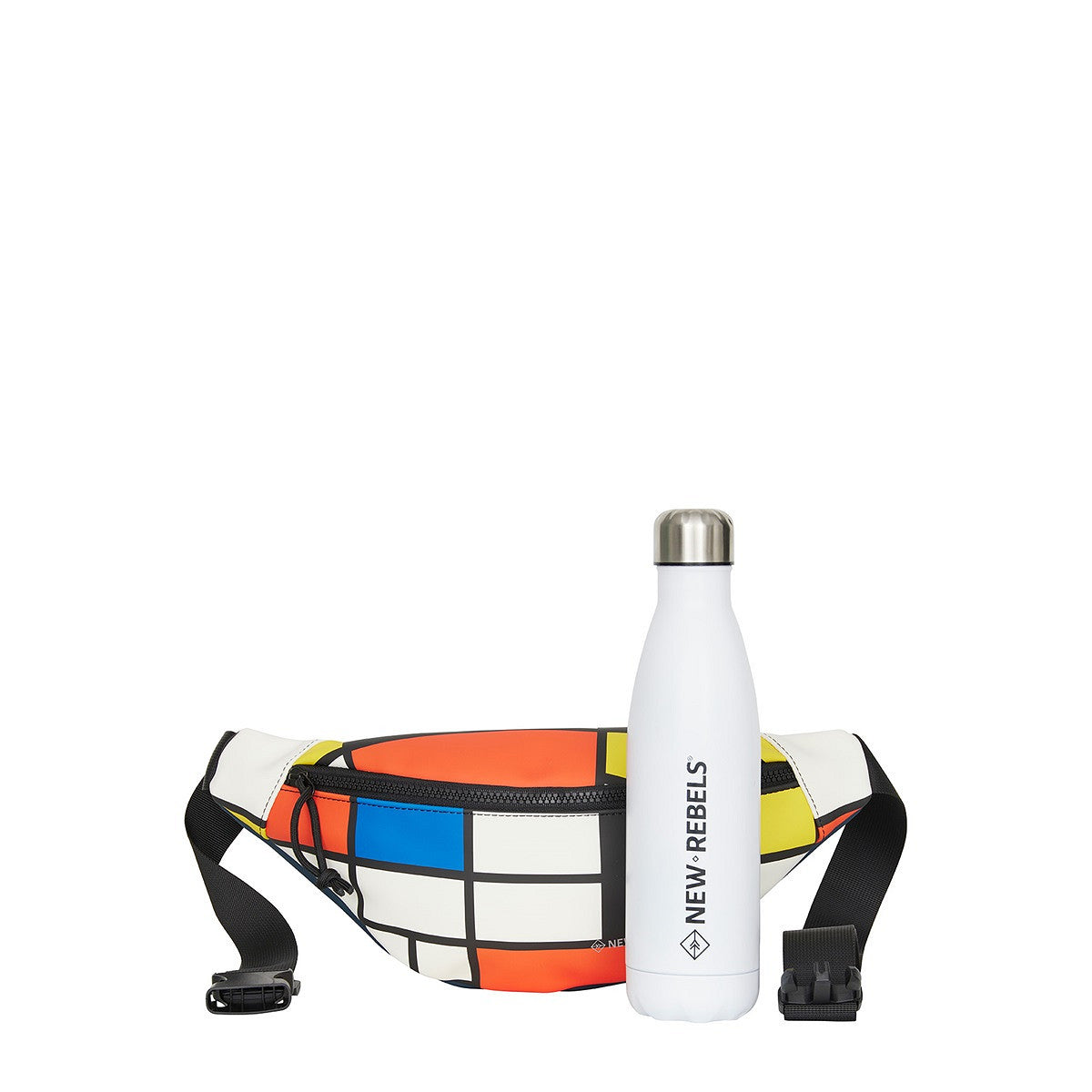New Rebels Brooklyn Waistbag – Bauchtasche im Mondrian-Stil, wasserabweisend & leicht