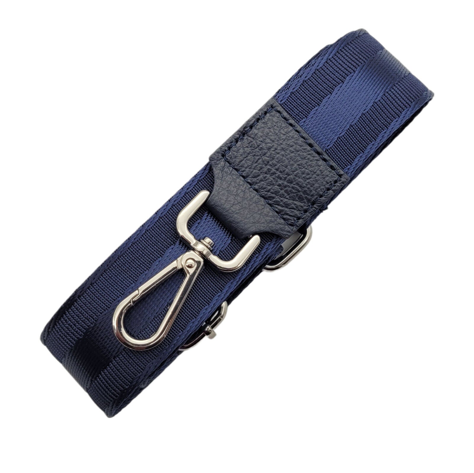 Ersatz Taschengurt Schultergurt Tragegurt Schulterriemen 4cm made in Italy blau silber