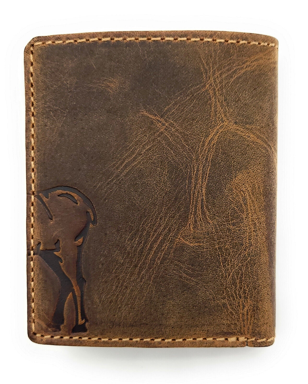 Jockey Club kleines echt Leder Portemonnaie Geldbörse Geldbeutel Hirsch