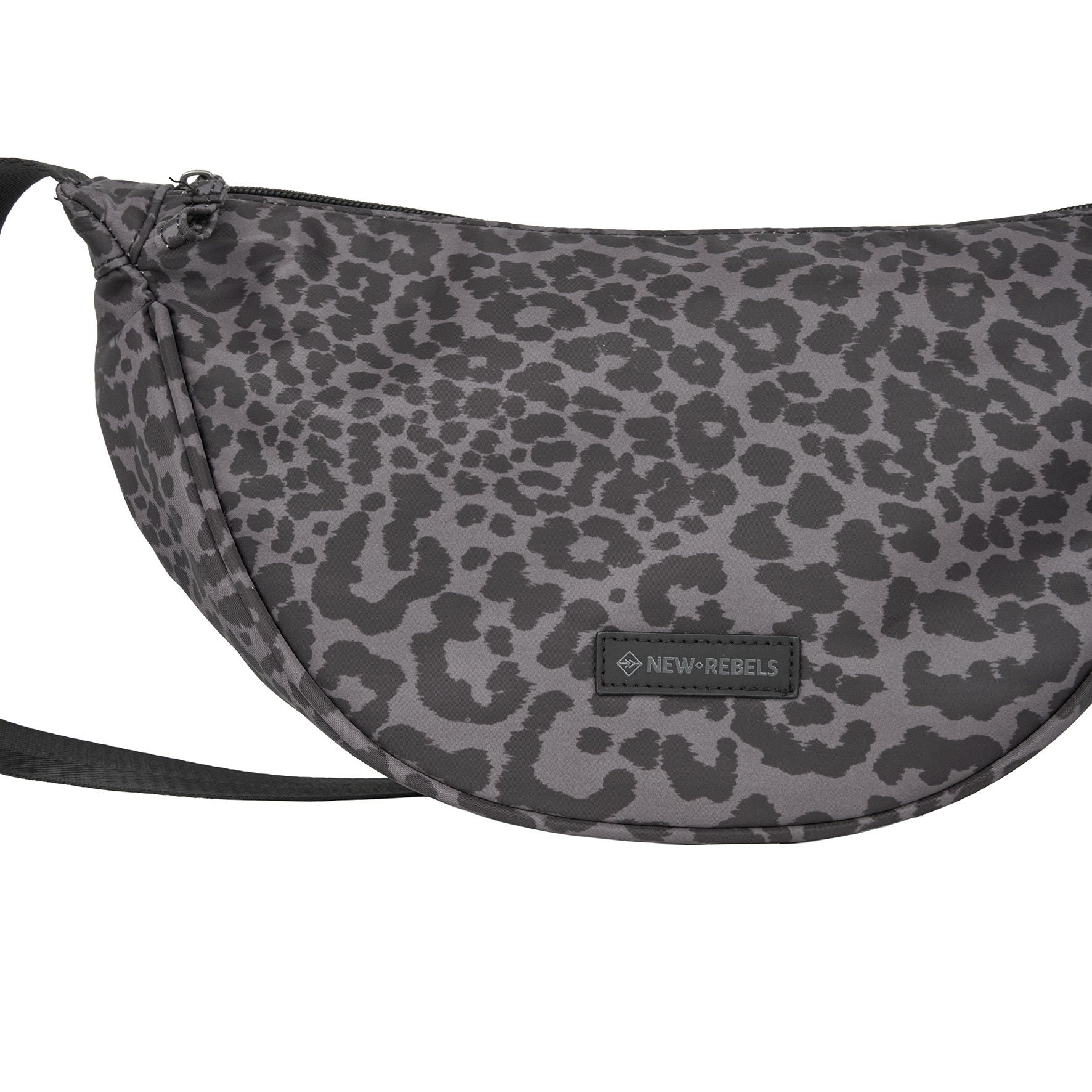 New Rebels Moonbag „Stay Wild" – Crossbody-Tasche mit Leopard-Print black, Nylon, 32 × 16 cm