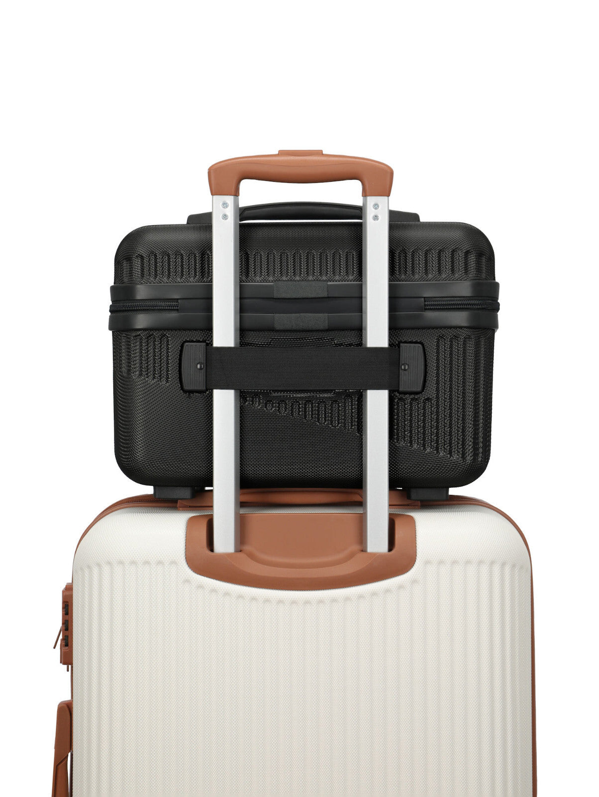 Travelite Bali Beautycase – Kosmetikkoffer 36 cm | 17 l | Hartschale mit Trolley-Aufsteckung & Schultergurt schwarz