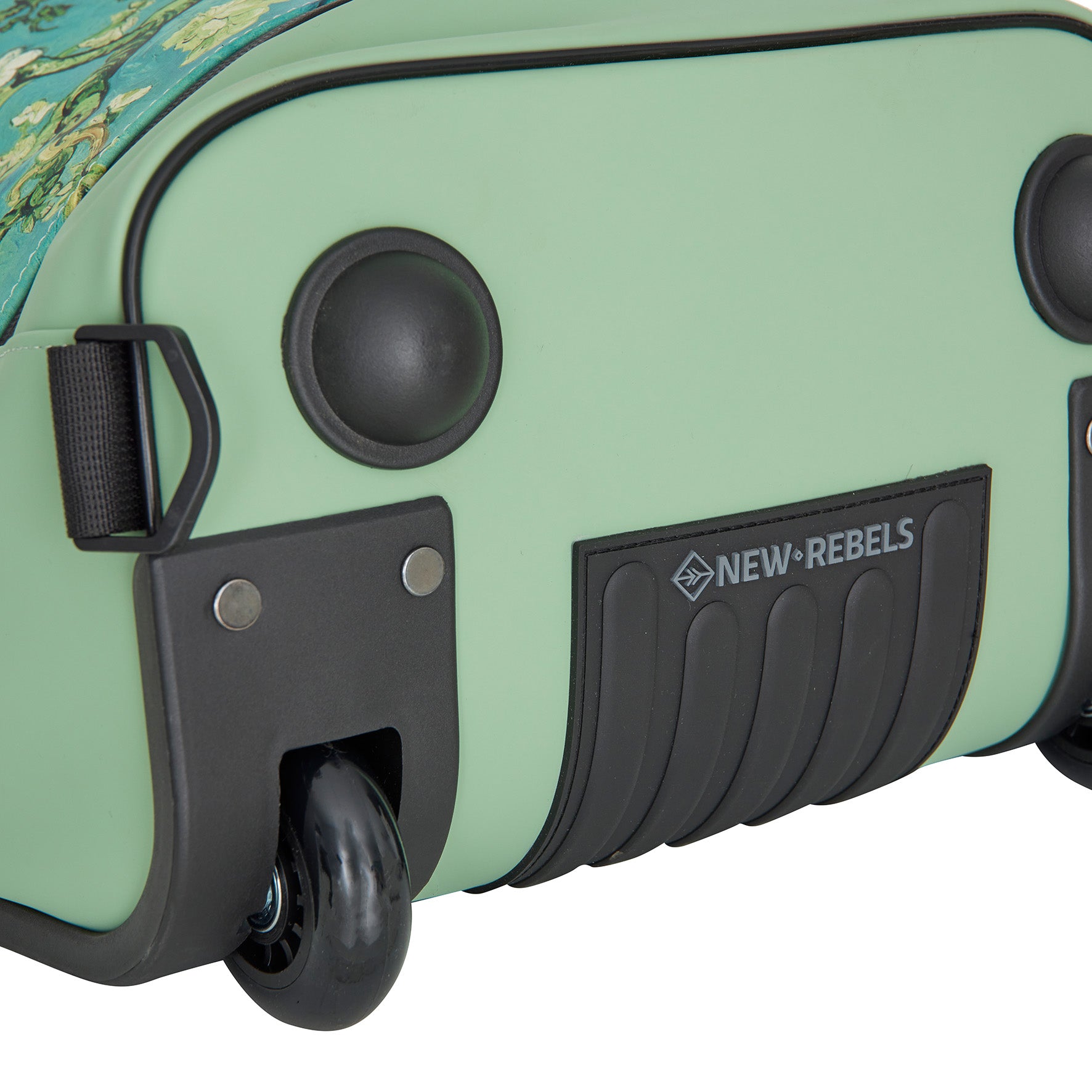 New Rebels OnBoard Trolley Laredo Wasserabweisend | Reisekoffer mit Rollen | Handgepäck 32x18x50cm | Kunstdruck Mandelbüten