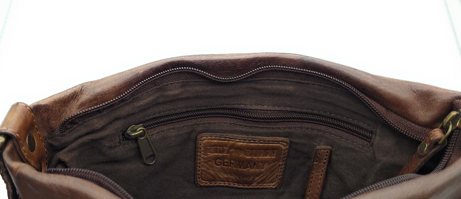 Hill Burry echt Leder Damen Umhängetasche Schultertasche Handtasche braun