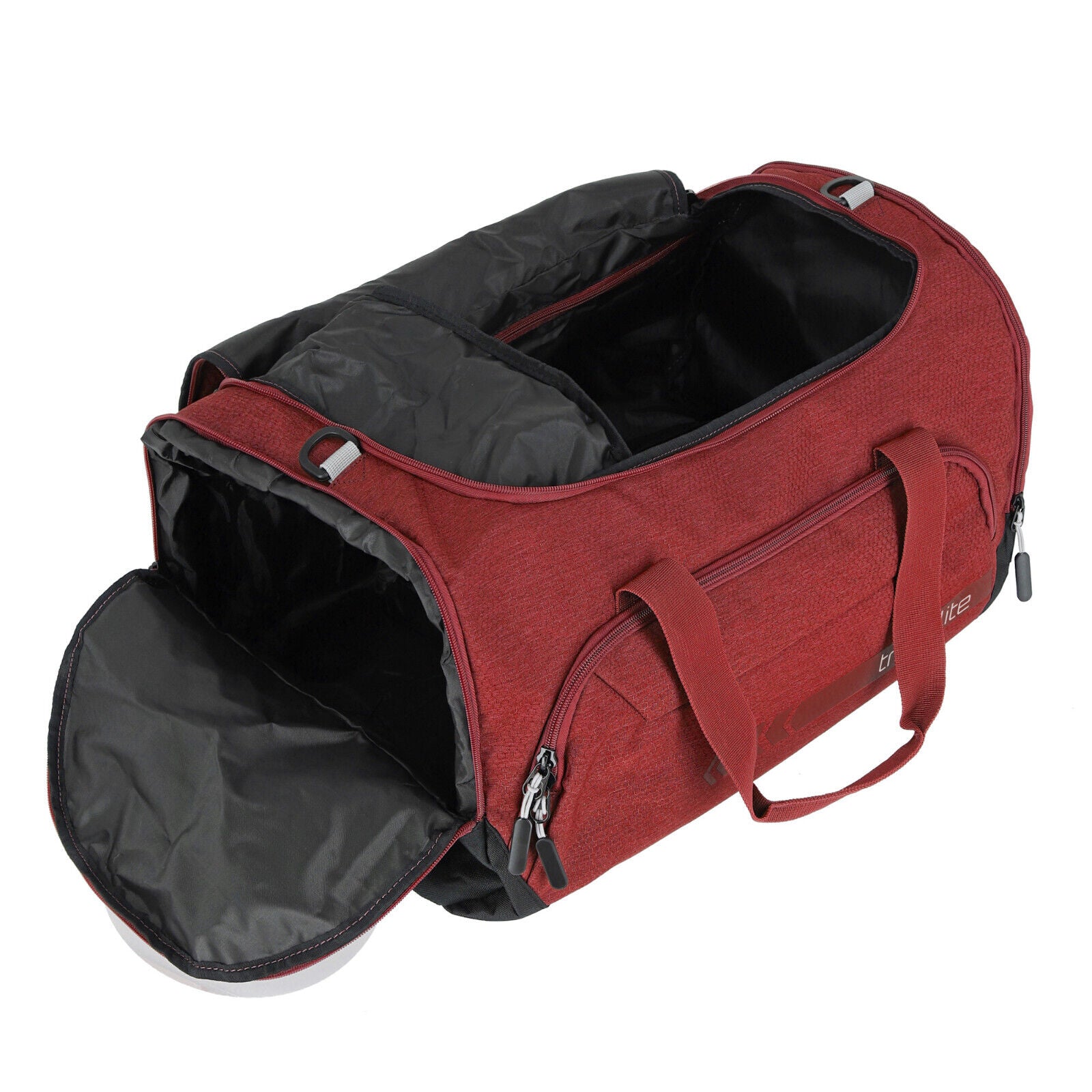 Travelite Sporttasche Kick Off – große Reisetasche 73L mit Schuhfach, Polyester, rot