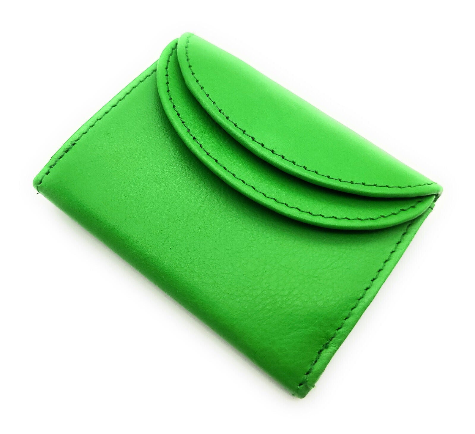 Jockey Club echt Leder Mini Geldbörse Wickelbörse Urlaubsbörse mit RFID Schutz limette