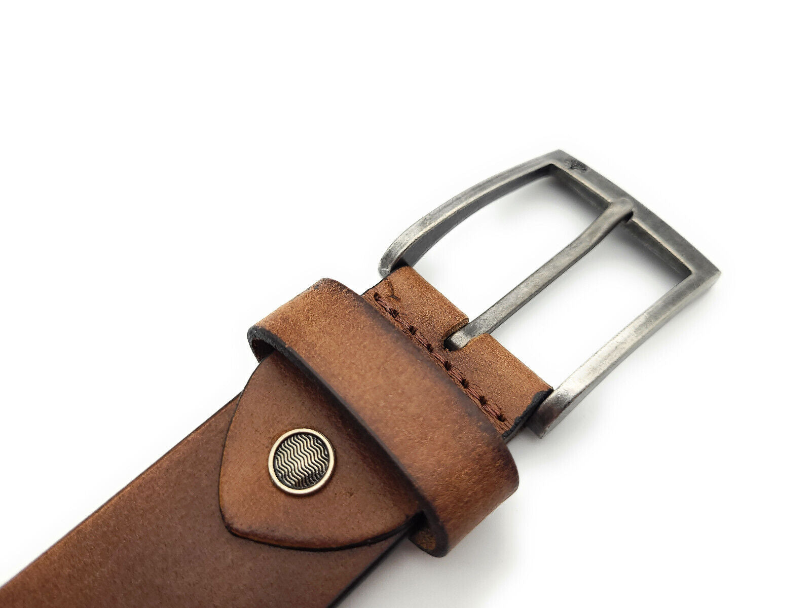 echt Leder Herren Gürtel Ledergürtel Büffelleder Trucker LKW Truck 120cm braun