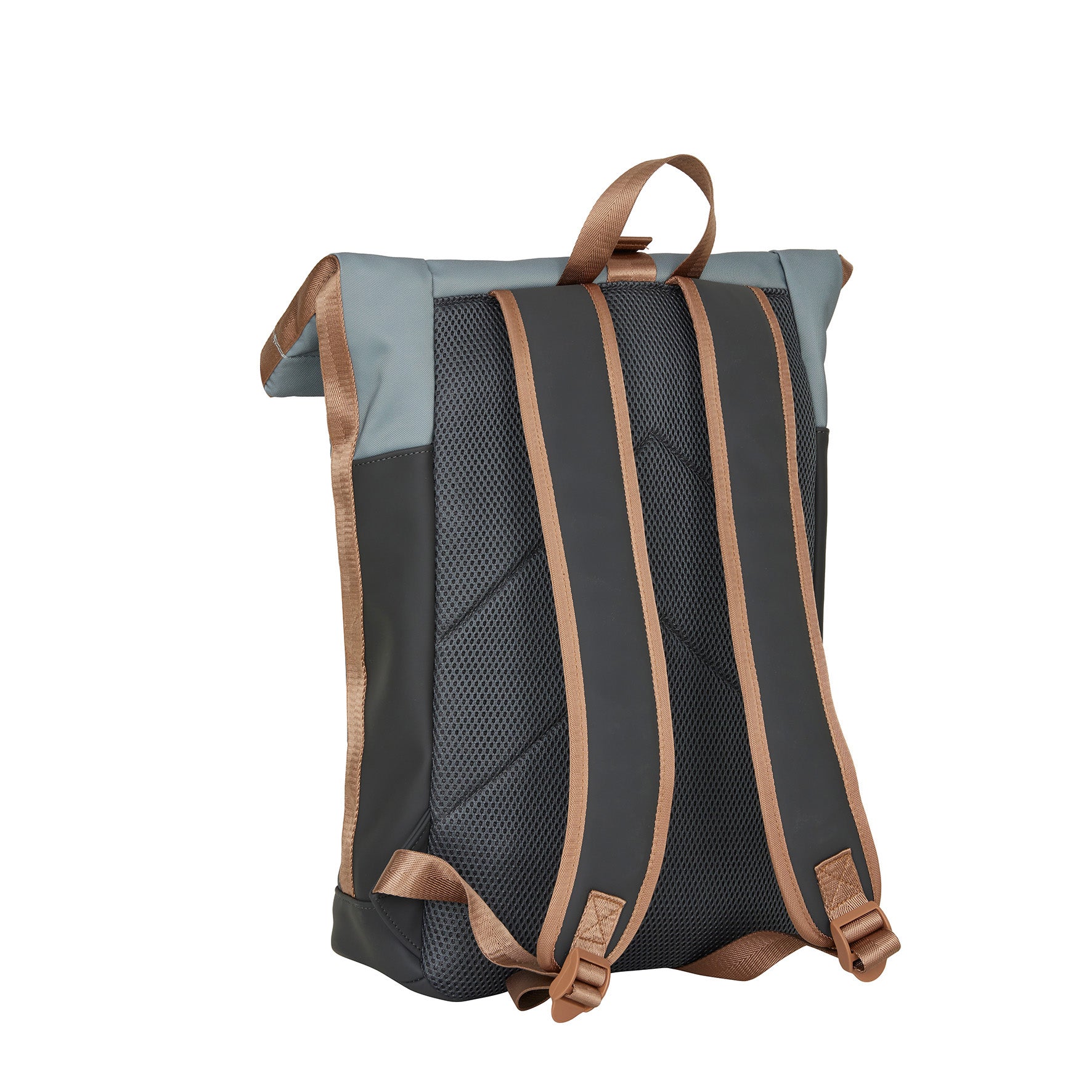 New Rebels New York Ferron Rucksack Anthrazit Kupfer – Rolltop, wasserabweisend, 15" Laptopfach