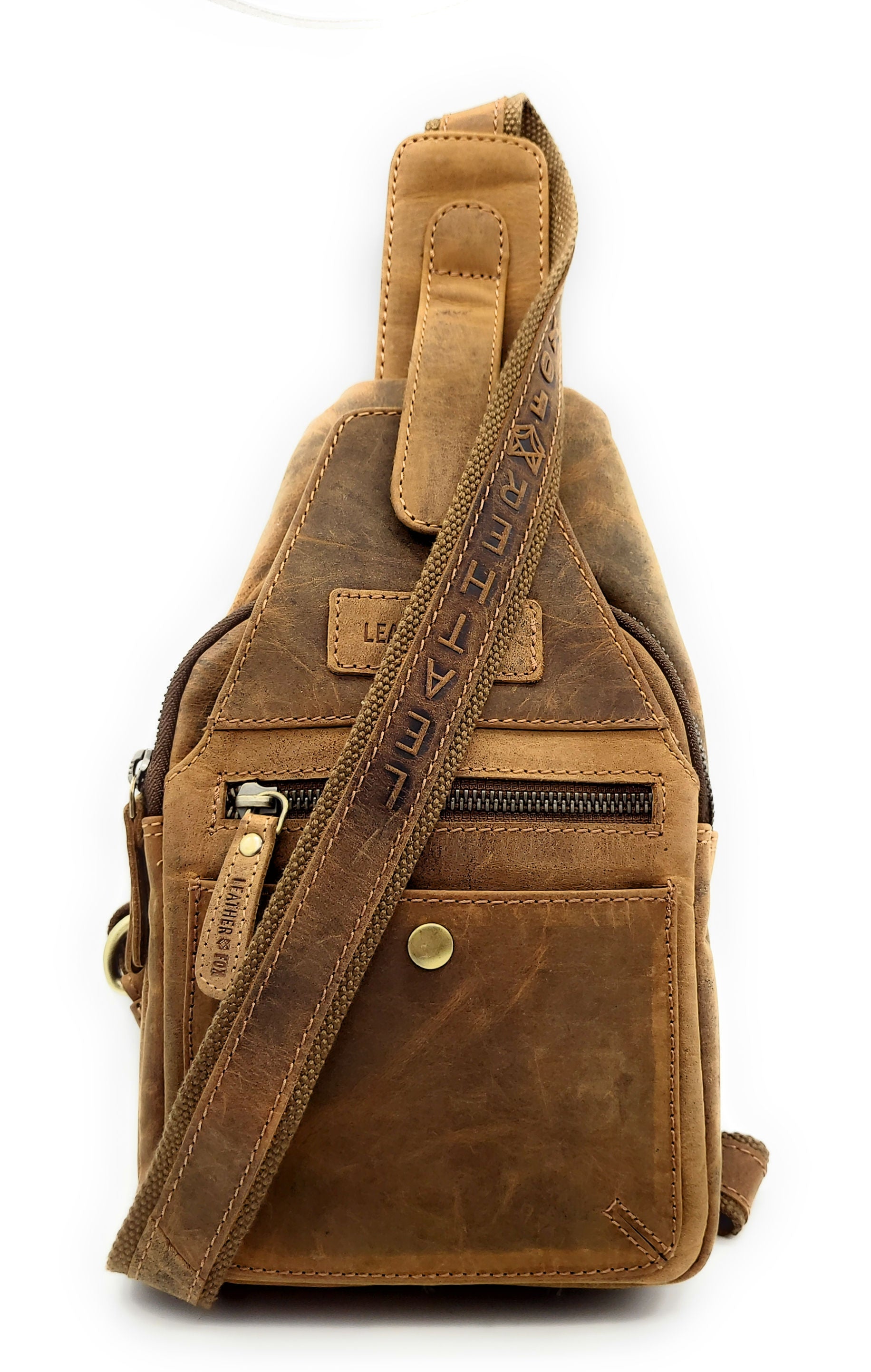 Leatherfox Slingbag Hunterleder | Echtleder Crossbody Bag | Damen & Herren | 30×15×8 cm