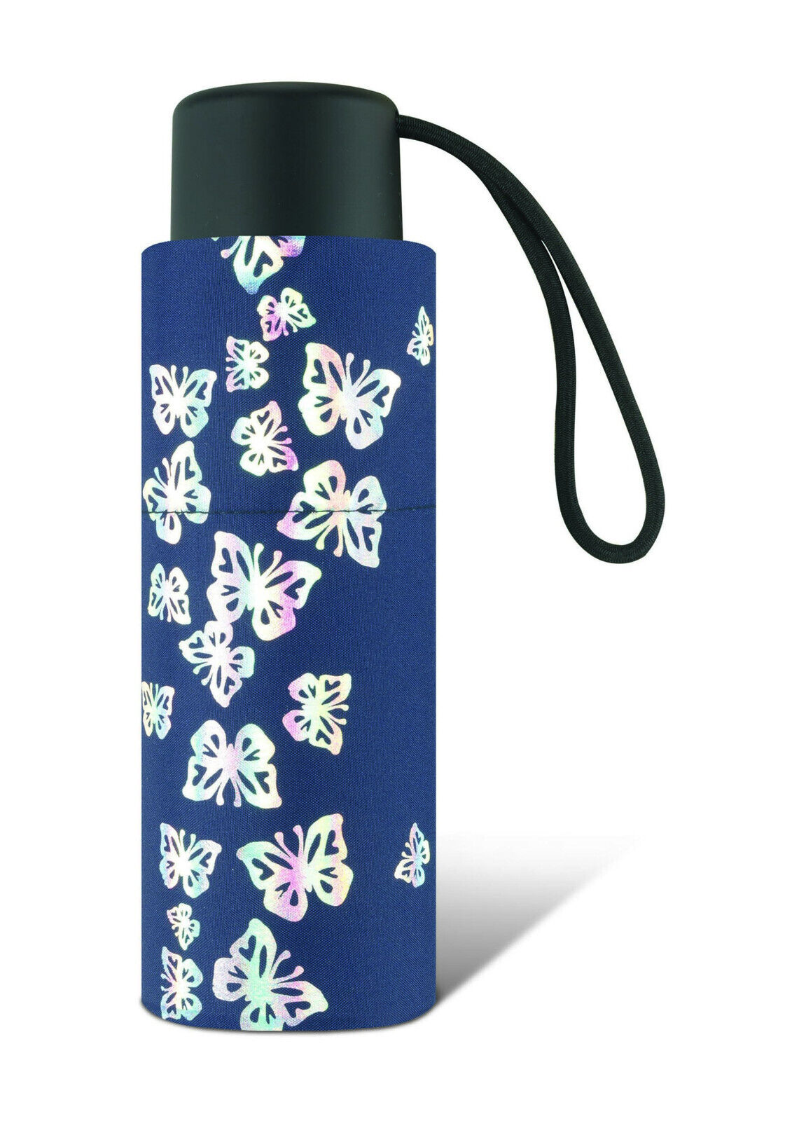 Pierre Cardin Damen Regenschirm Taschenschirm Petito papillion blue blau