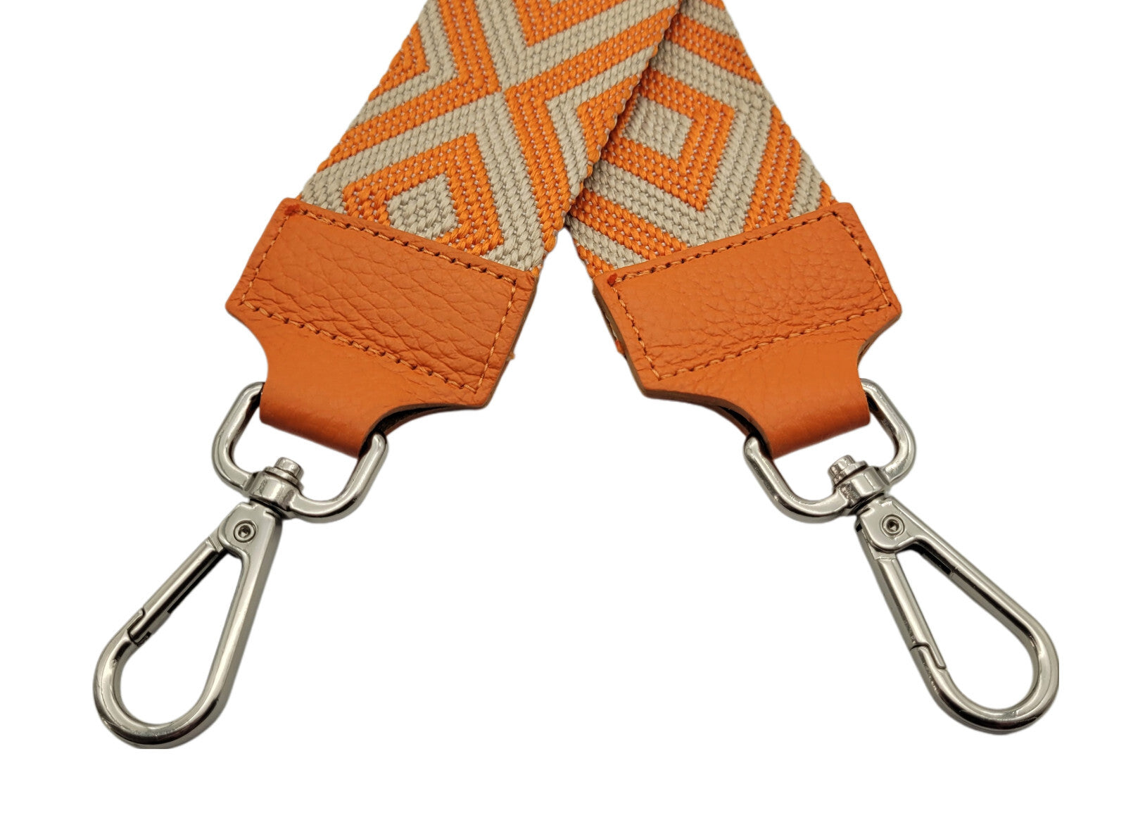 Ersatz Taschengurt Schultergurt Tragegurt Schulterriemen 5cm orange beige Echtleder Enden