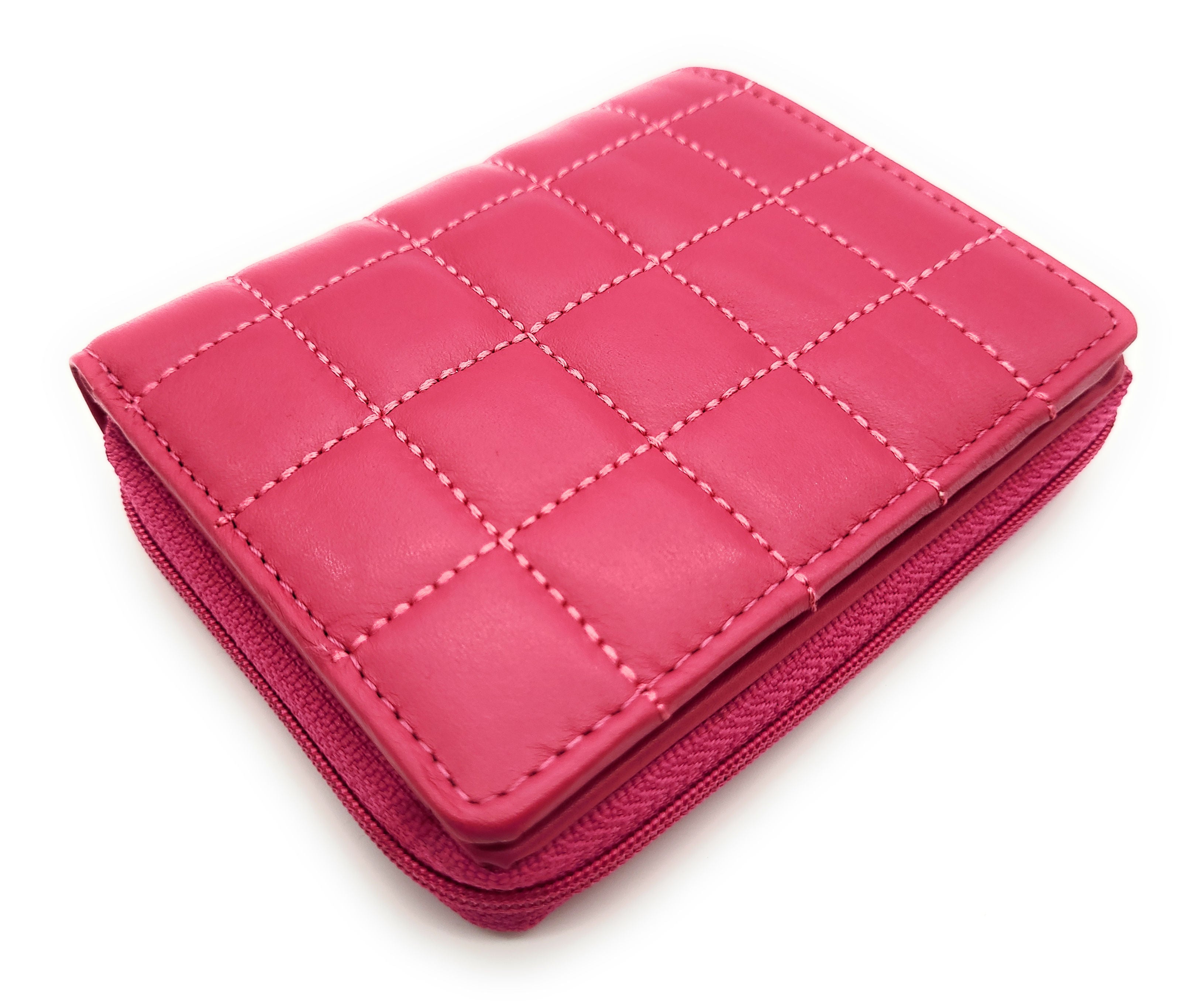 Damen Geldbörse RFID Schutz Nappaleder - Kompakt mit 6 Kartenfächern & Münzfach berry