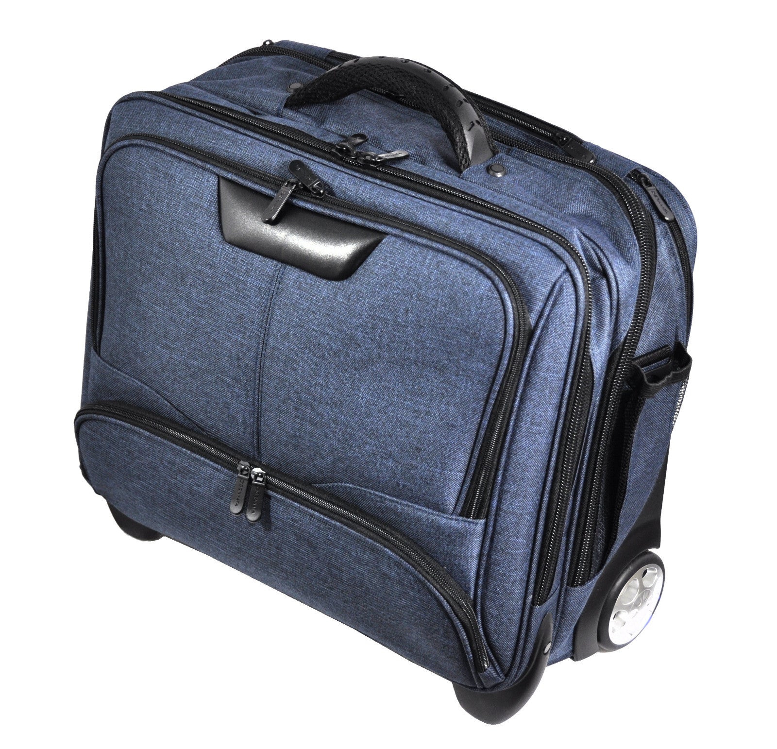 Dermata Business Notebook Trolley Laptop Pilotenkoffer Aktenkoffer bis 17" blau