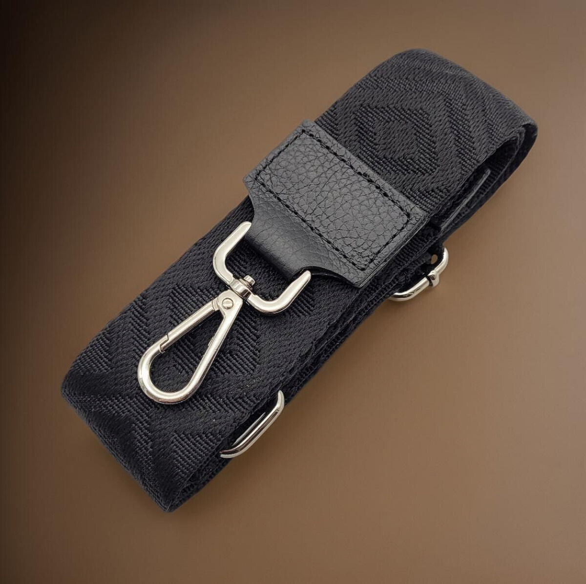 Ersatz Taschengurt Schultergurt Tragegurt Schulterriemen 5cm made in Italy schwarz Echtleder Enden